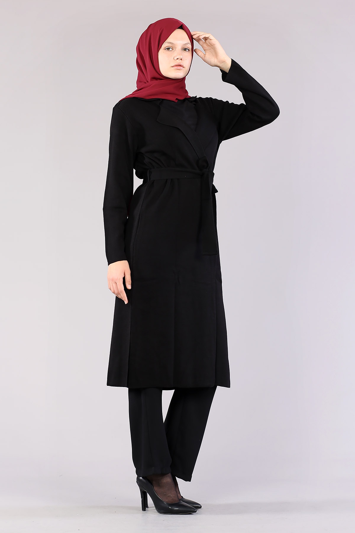 25356 Ceket Yaka Hirka Tek - Siyah - 3