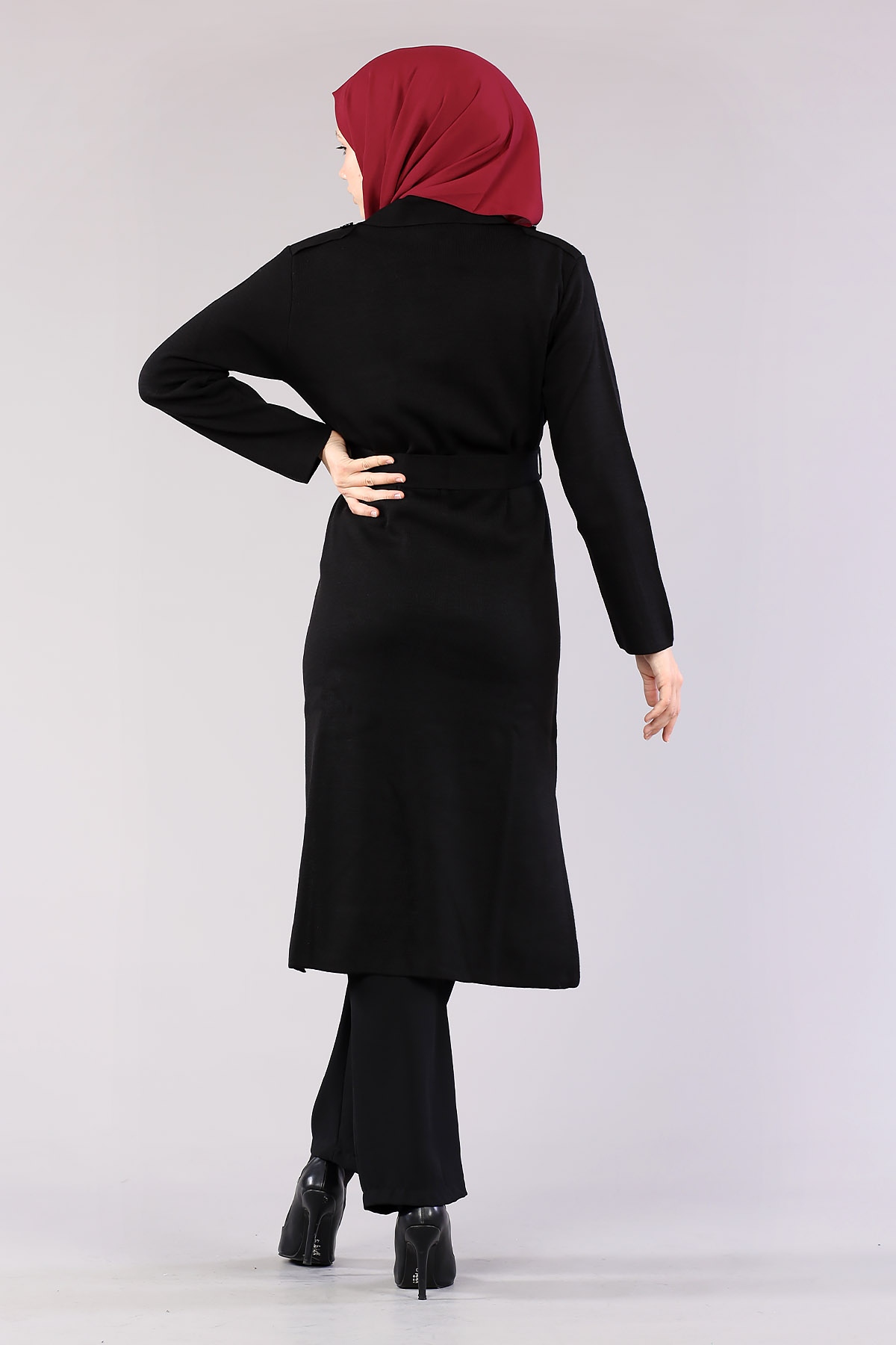 25356 Ceket Yaka Hirka Tek - Siyah - 4