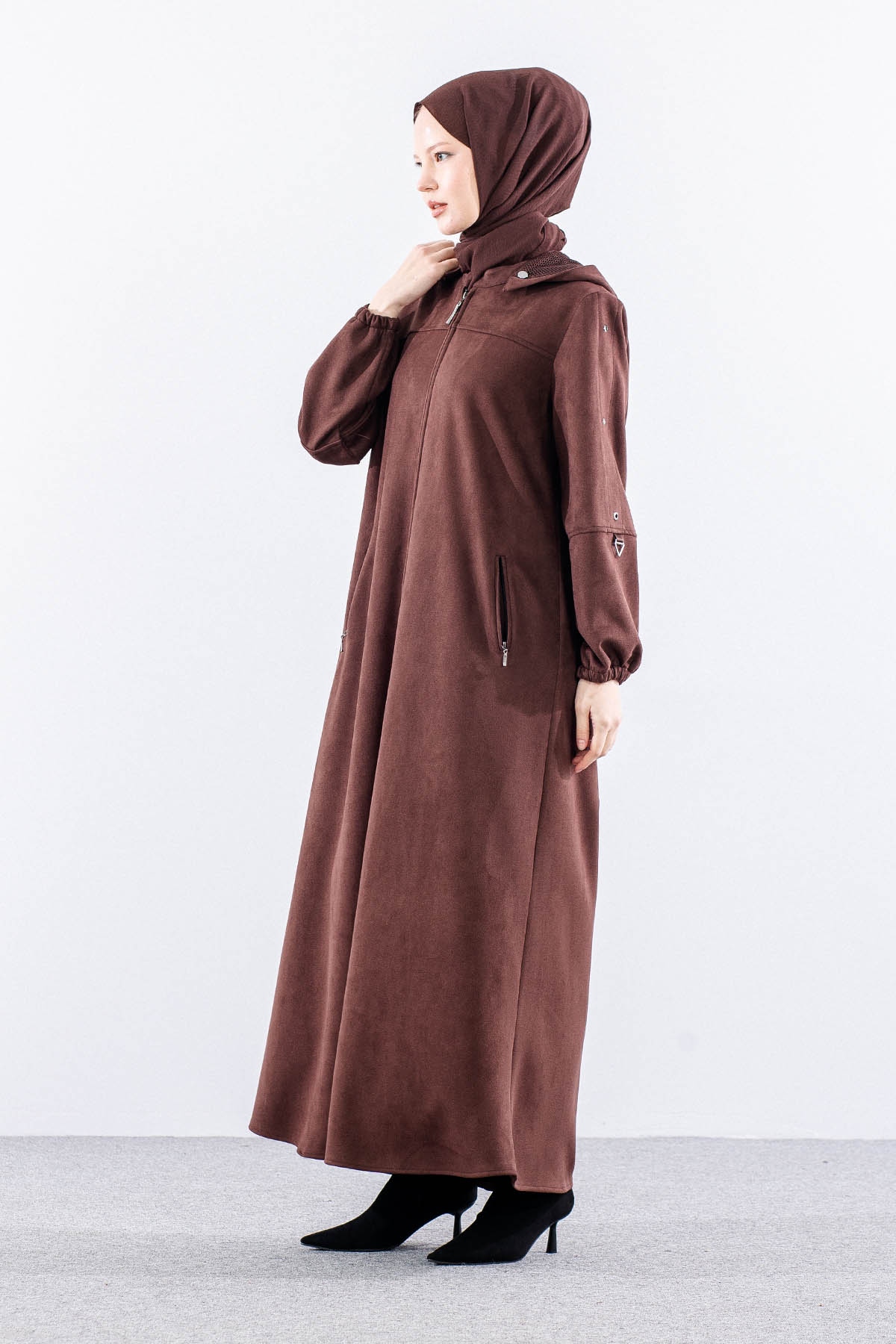 2543 Suet Pardesü 42-52 (690 Model) - Kahve - 3