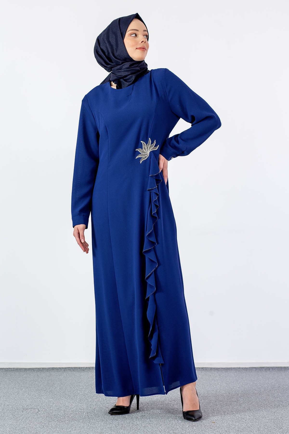 2547 şik Elbise 44-52 - Sax - 2