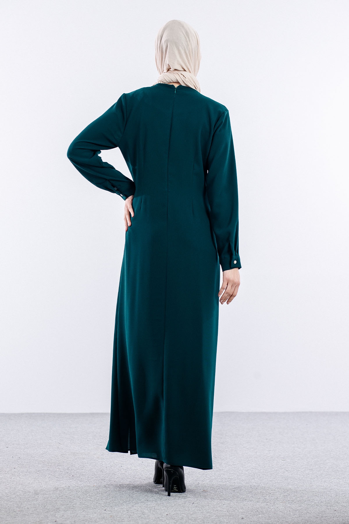 2547 şik Elbise 44-52 - Zumrut - 5