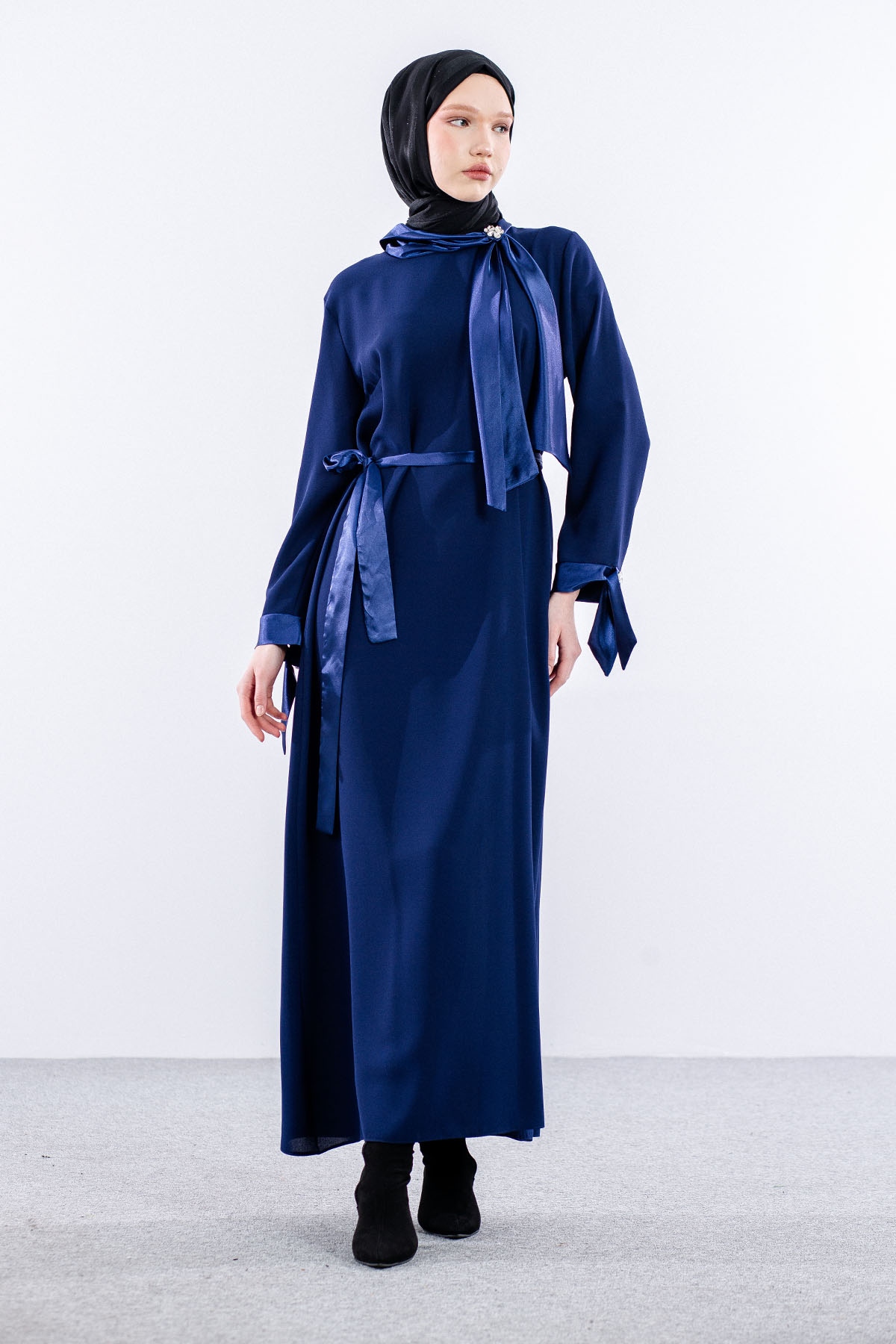 2555 Elbise 44-52 - Sax - 1