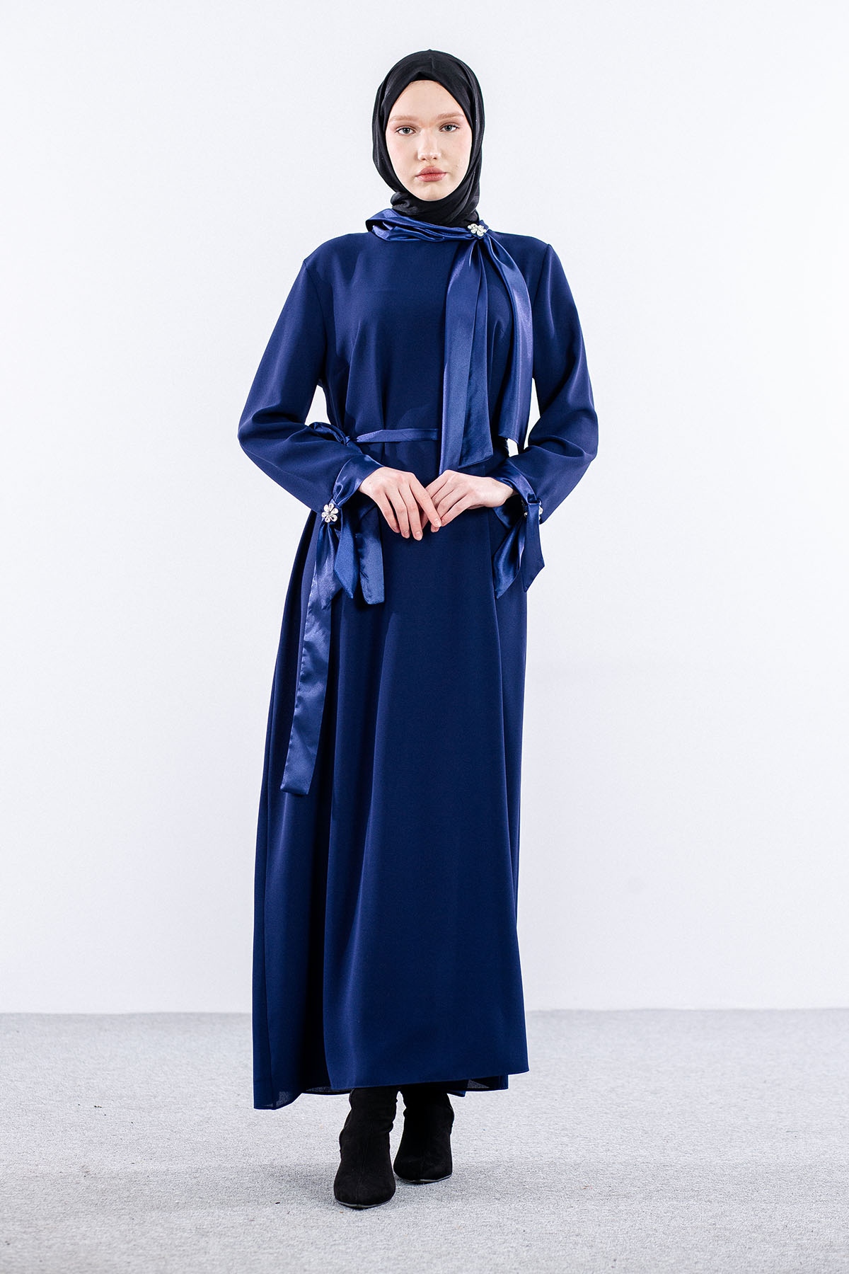 2555 Elbise 44-52 - Sax - 2