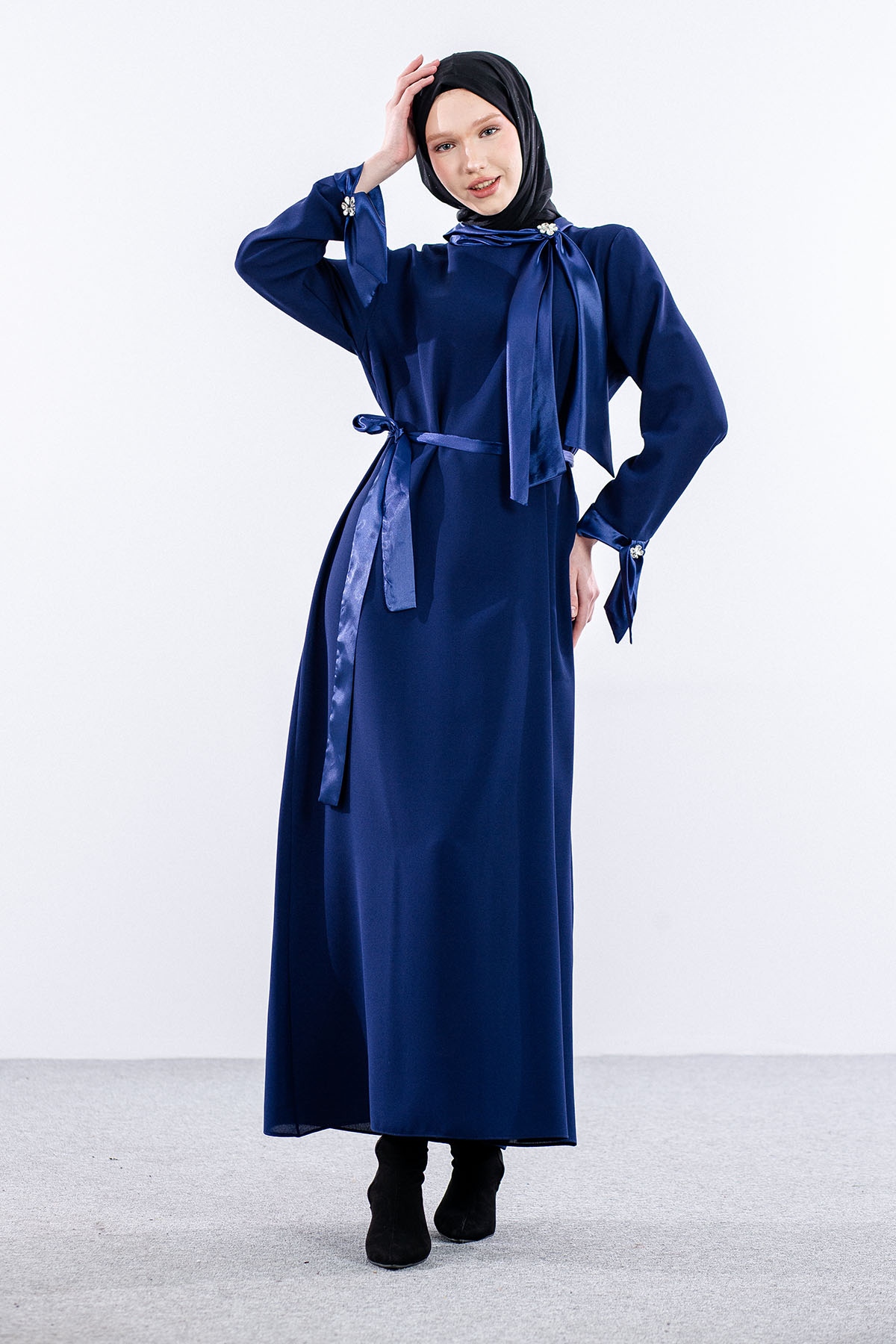 2555 Elbise 44-52 - Sax - 3