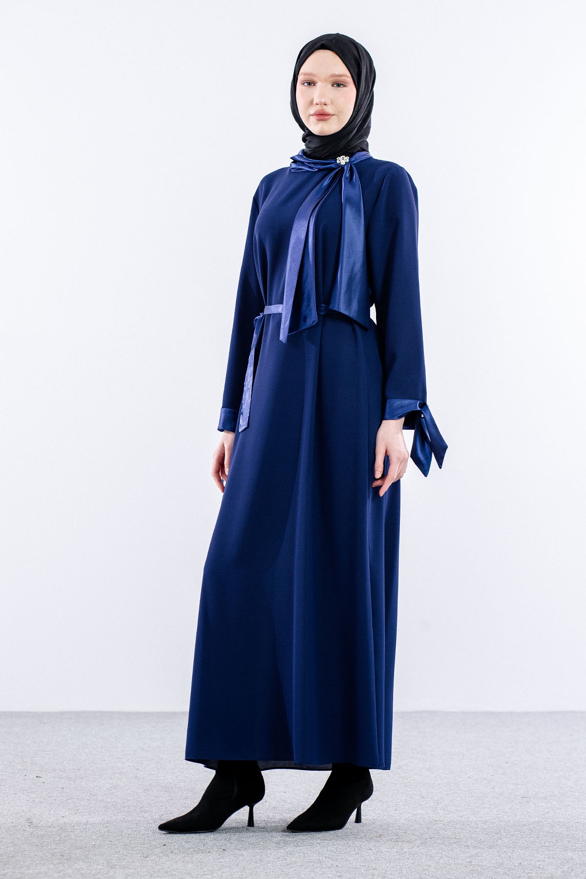 2555 Elbise 44-52 - Sax - 4