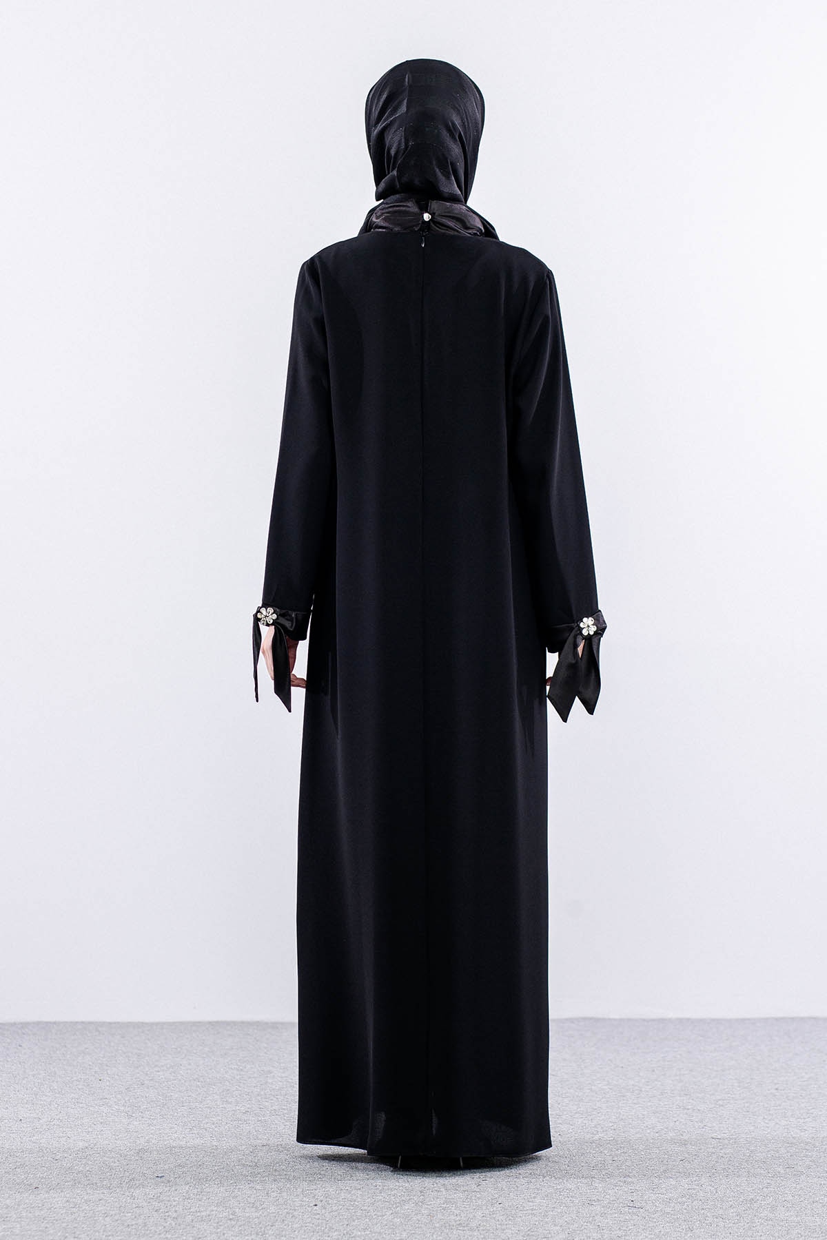 2555 Elbise 44-52 - Siyah  - - 5