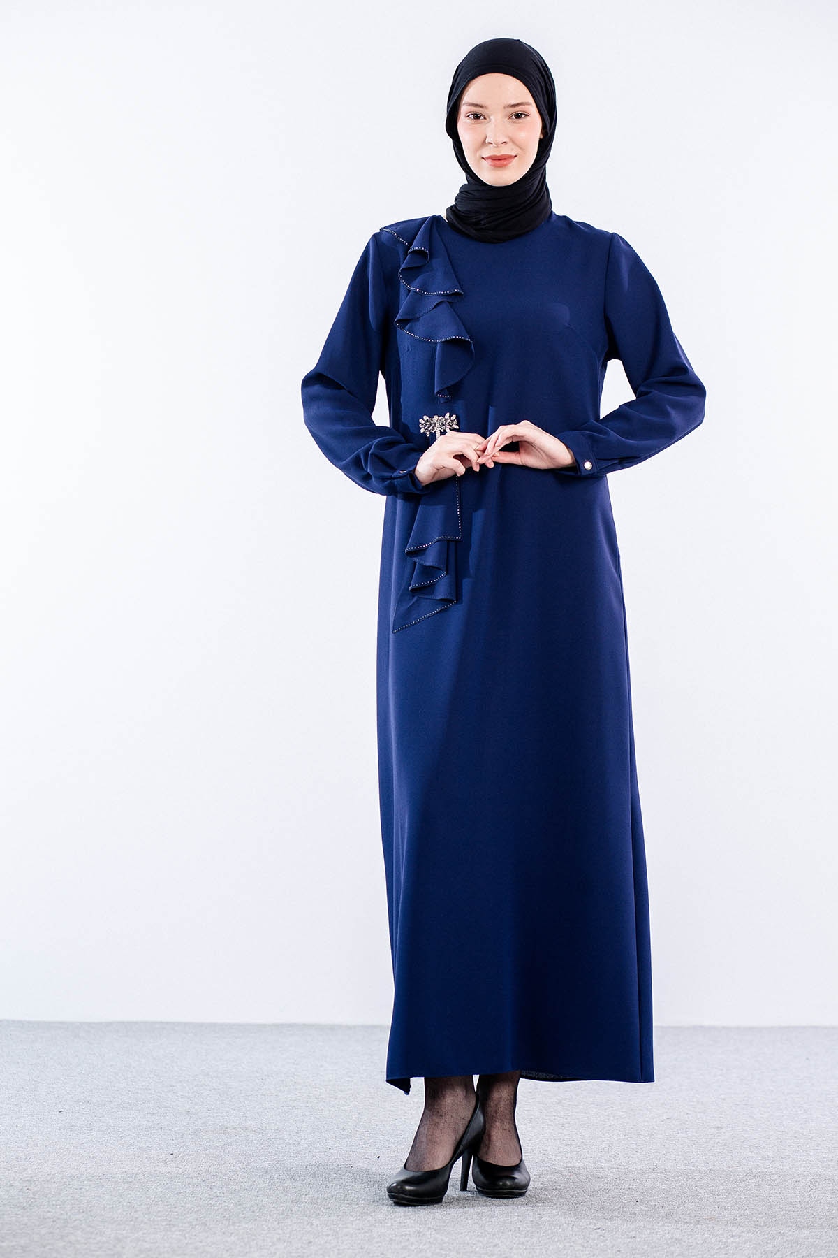 2559 Elbise 42-50 - Sax - 1