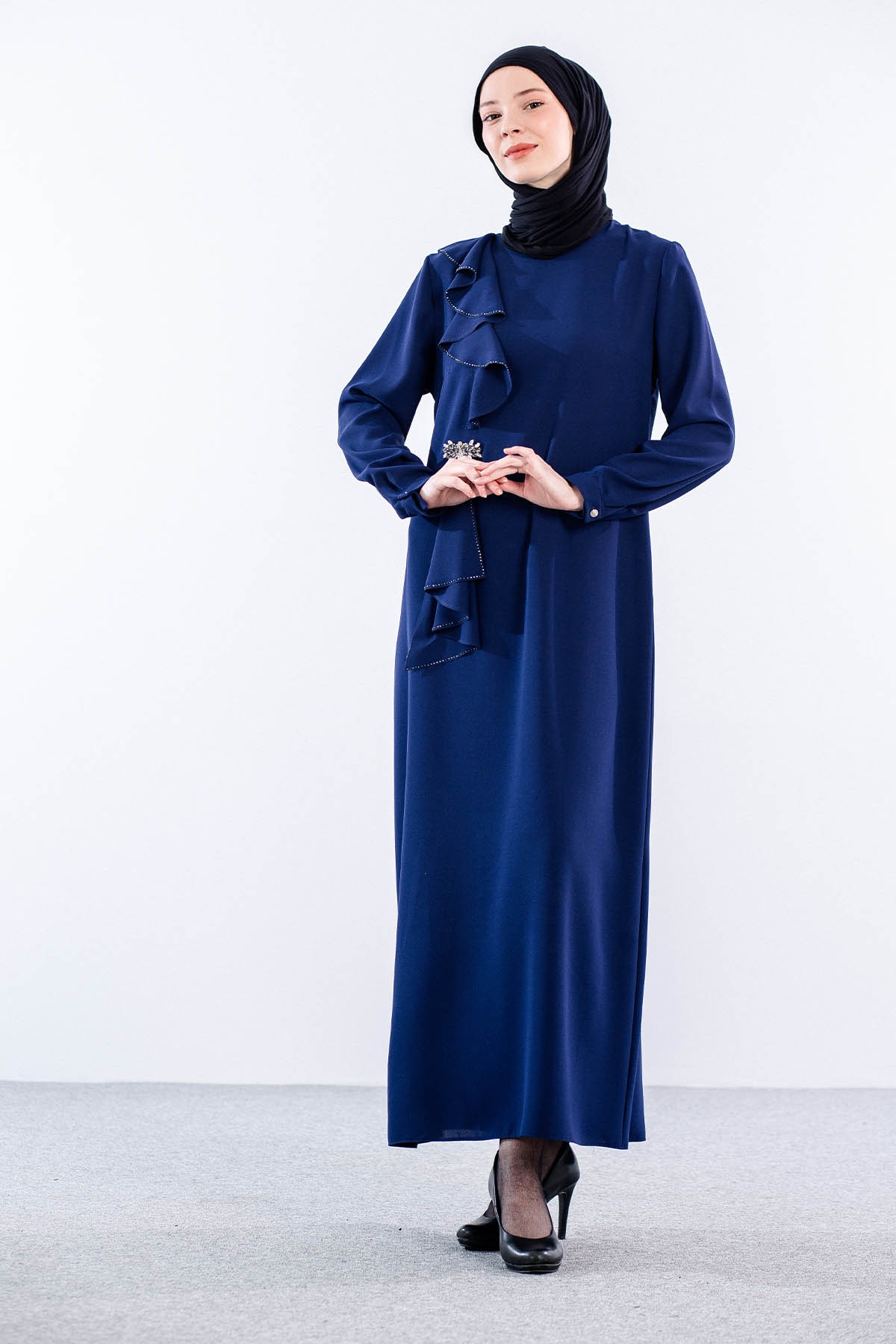 2559 Elbise 42-50 - Sax - 2