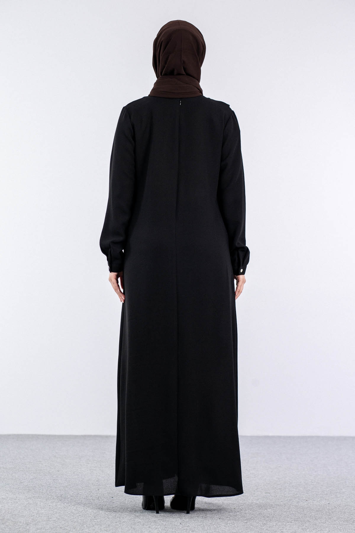 2559 Elbise 42-50 - Siyah - 4