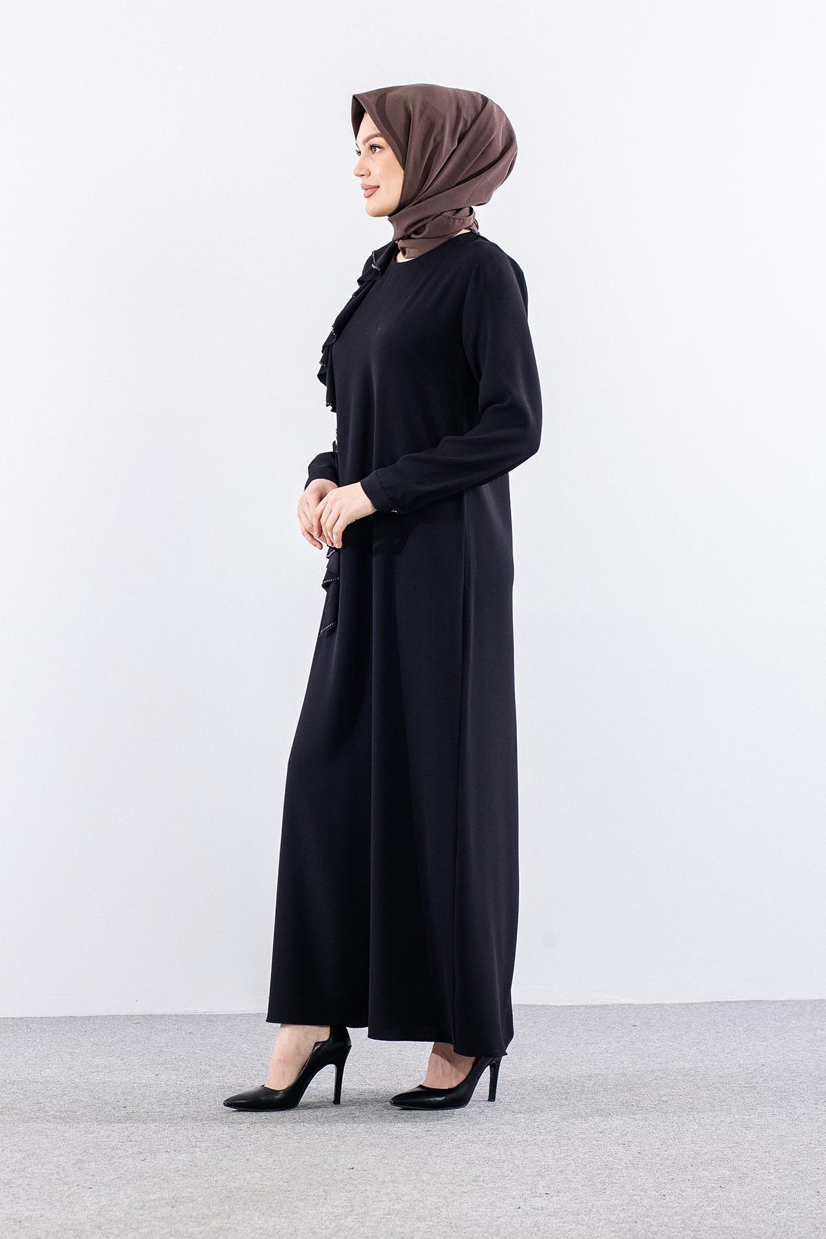 2559 Elbi̇se 42-50 Volan Detay - Siyah - 4