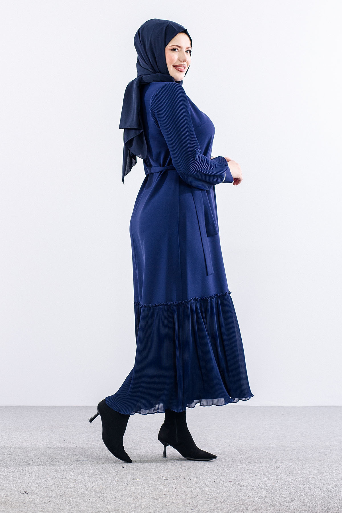 2565 Elbi̇se 42-50 şik Pli̇se - Sax - 3