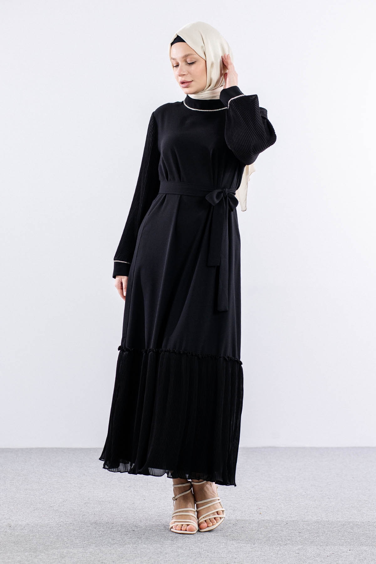 2565 Elbise 42-50 - Siyah - 2
