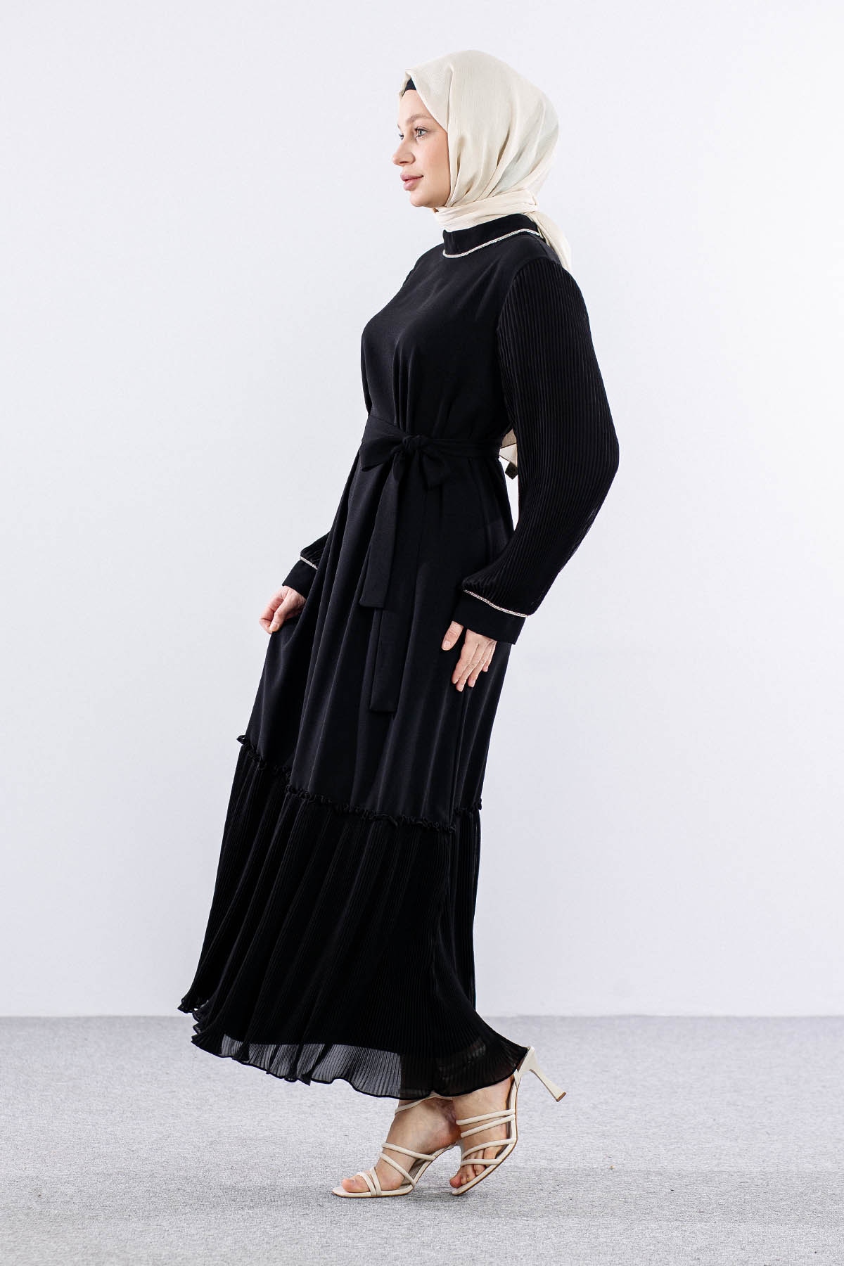 2565 Elbise 42-50 - Siyah - 3