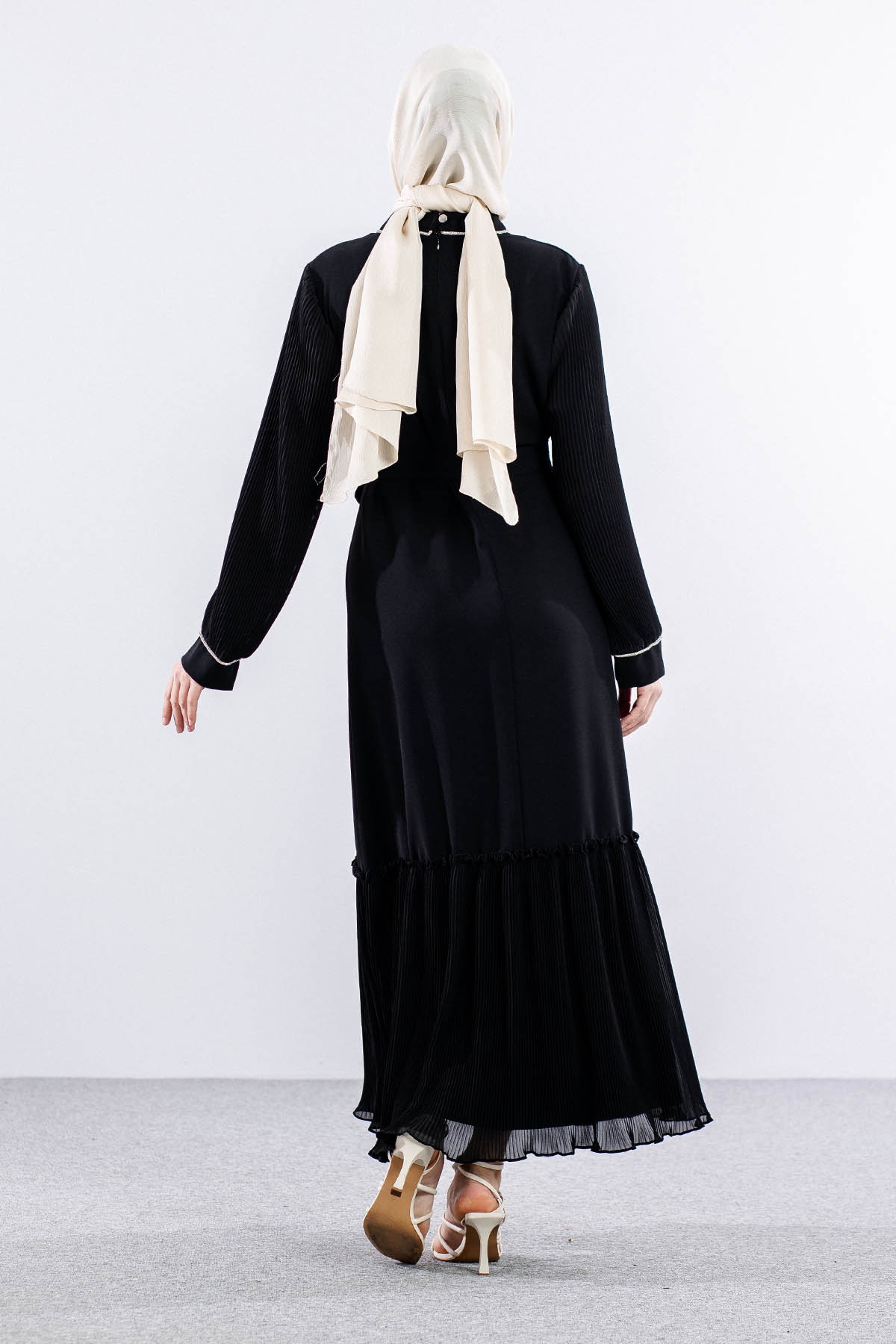 2565 Elbise 42-50 - Siyah - 5