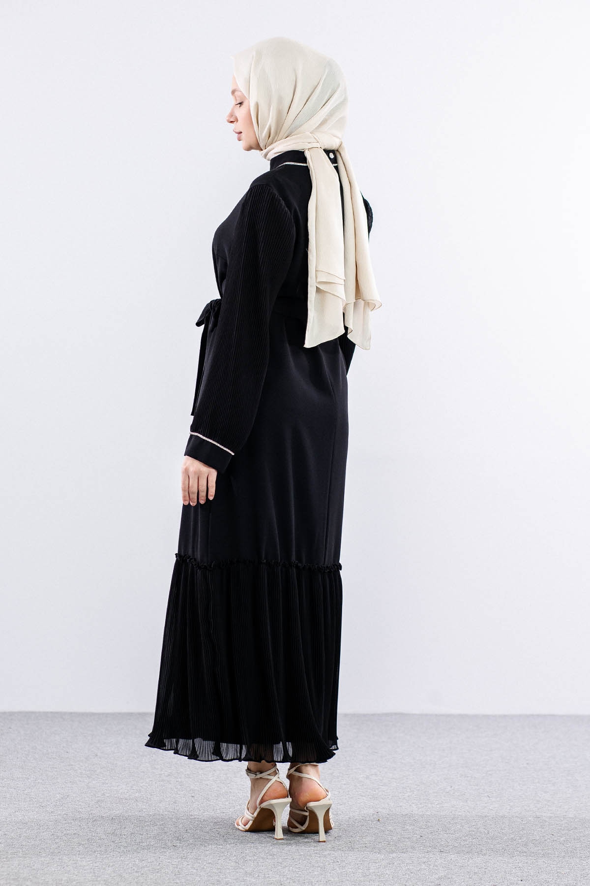 2565 Elbise 42-50 - Siyah - 6