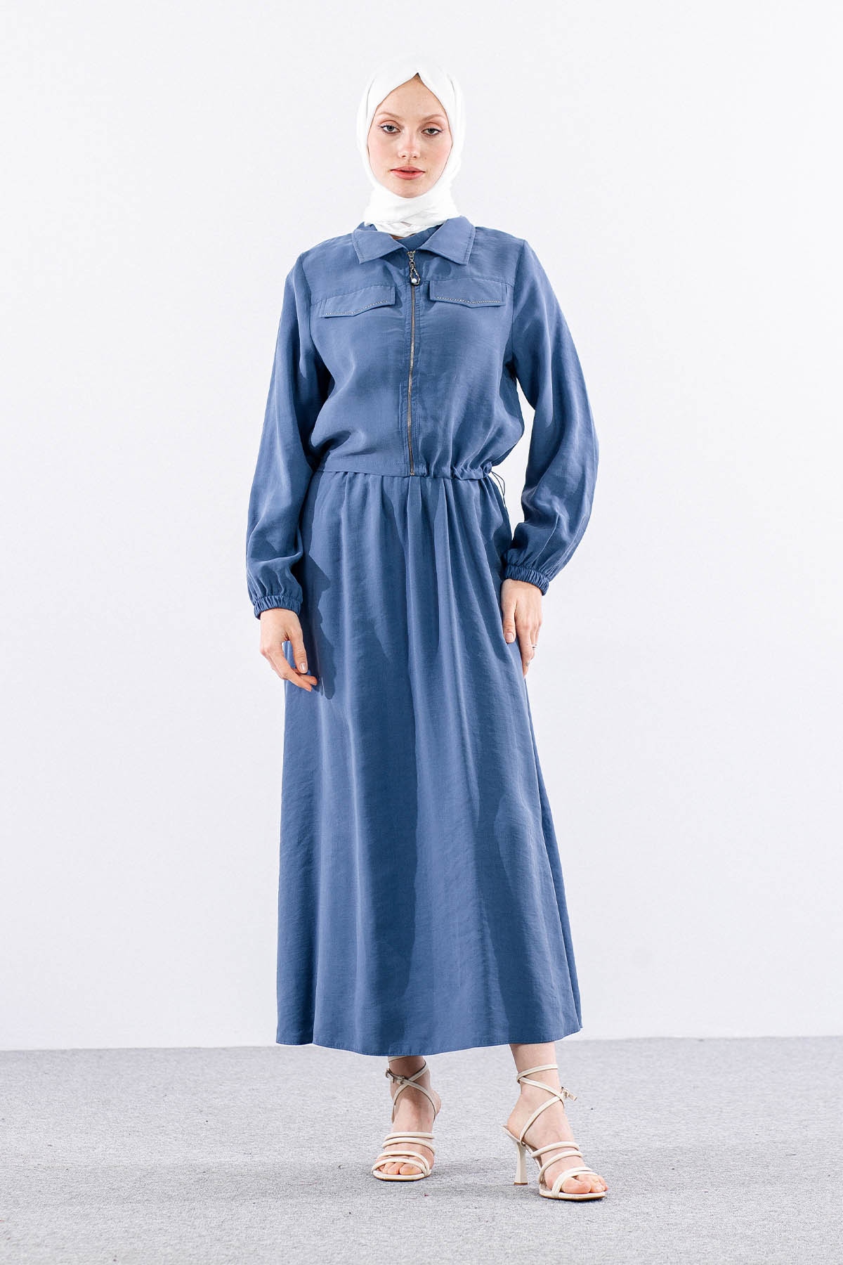 2574 Elbise Takim 38-46 - Indigo - 1