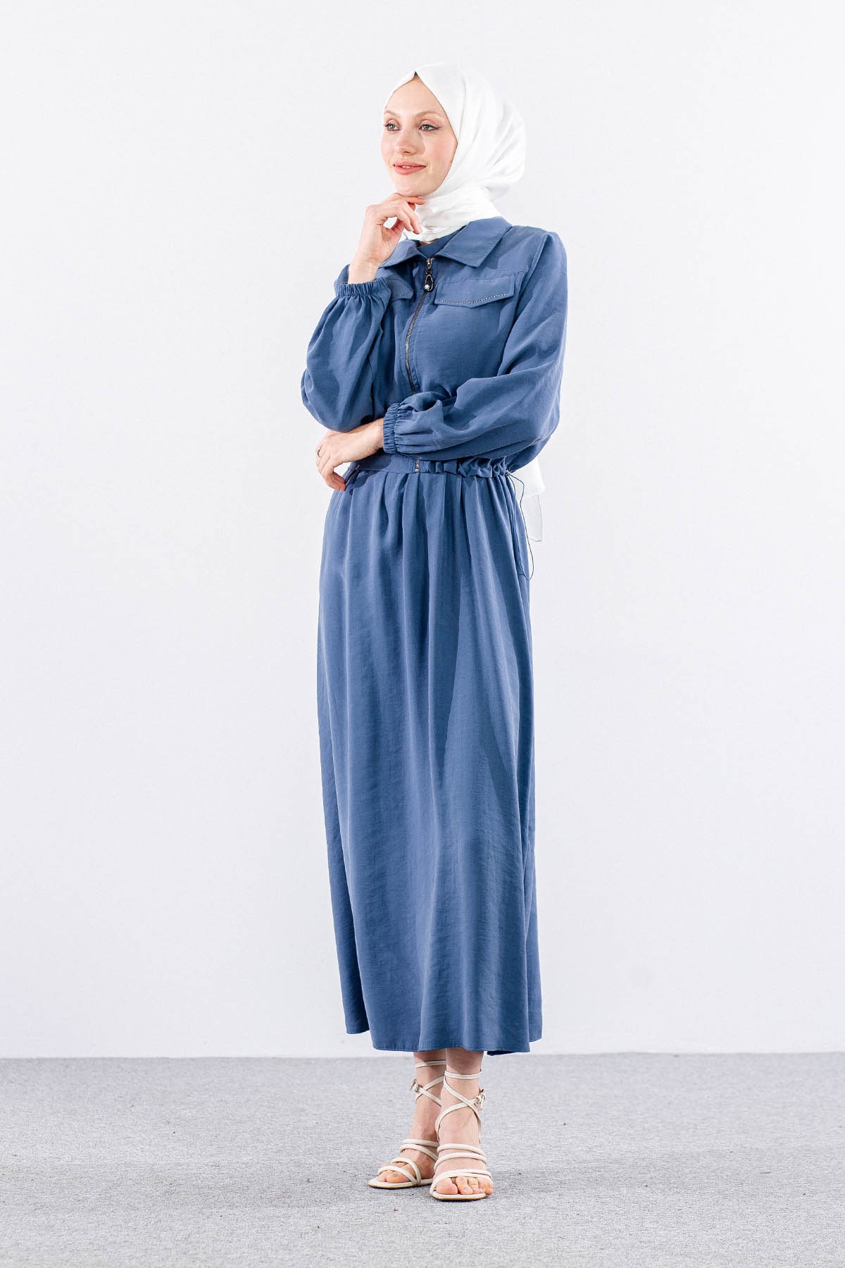 2574 Elbise Takim 38-46 - Indigo - 3