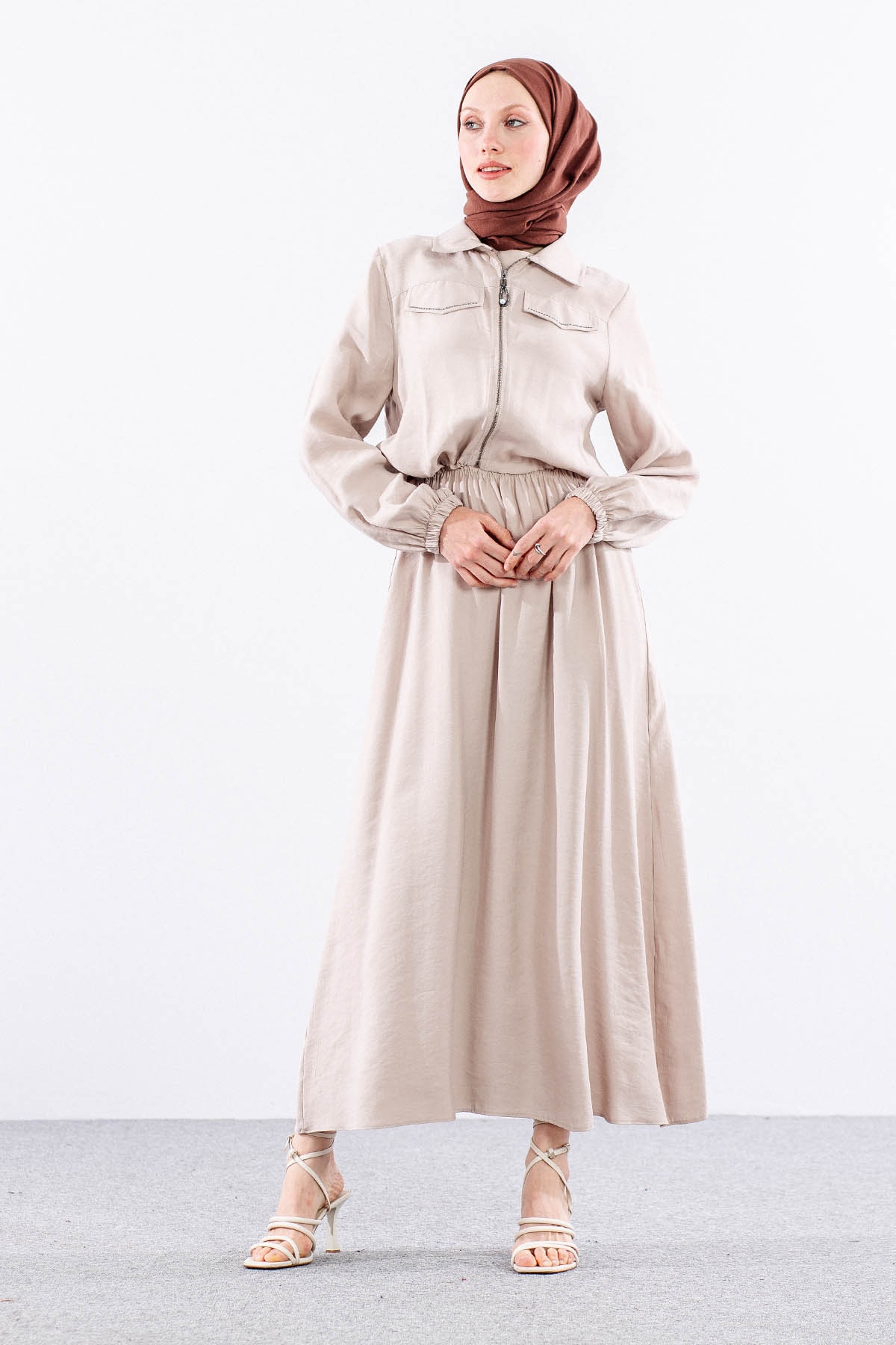 2574 Elbise Takim 38-46 - Tas - 1