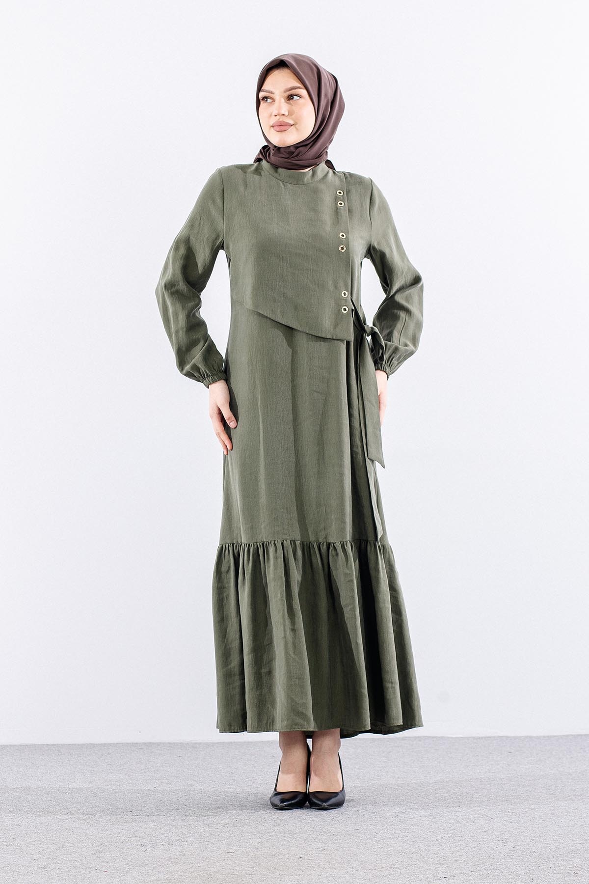 2576 Elbi̇se 38-46 Kuşgözü - Haki - 1