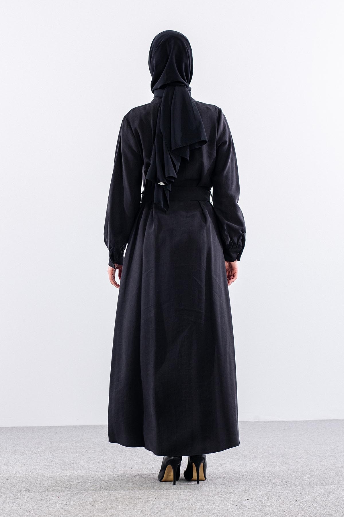 2582 Elbi̇se 40-48 ön Pat Detay - Siyah - 5