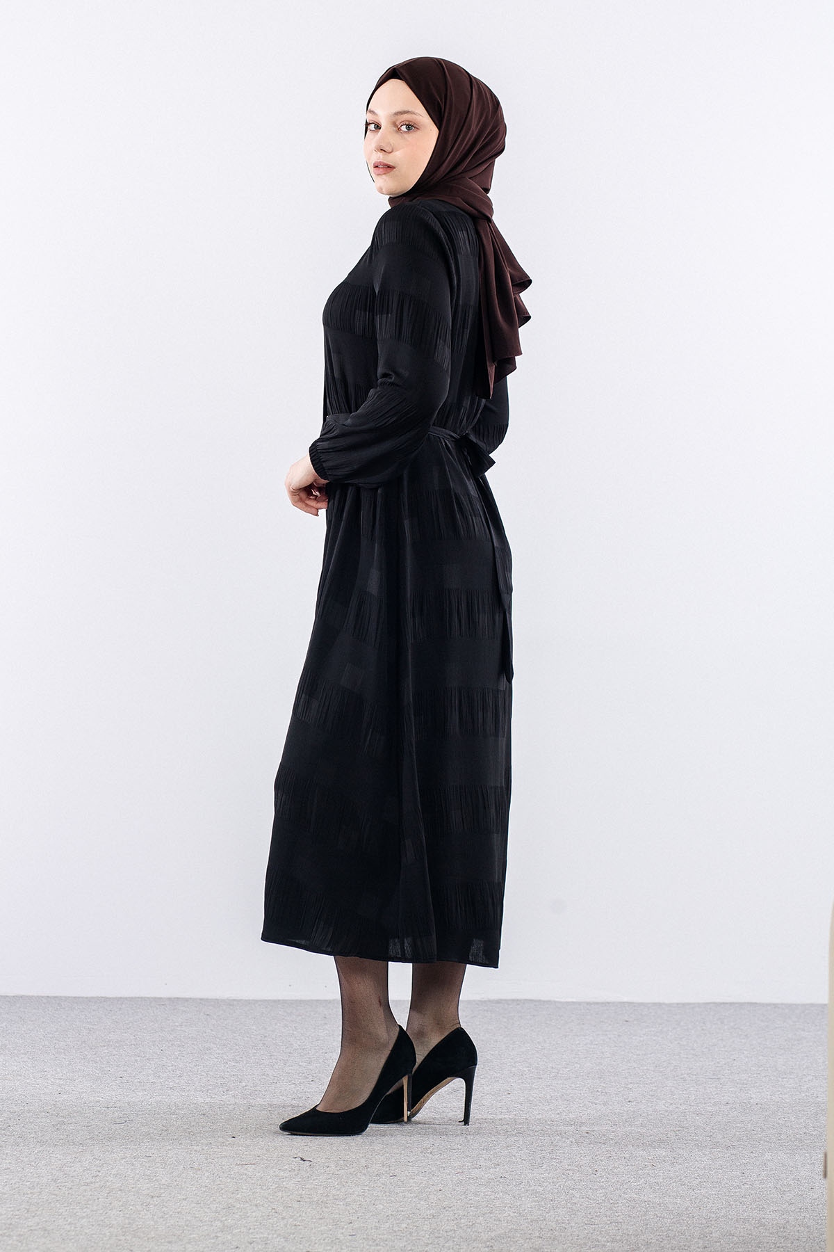 2591 Elbi̇se 40-48 Kare Sfn - Siyah - 4