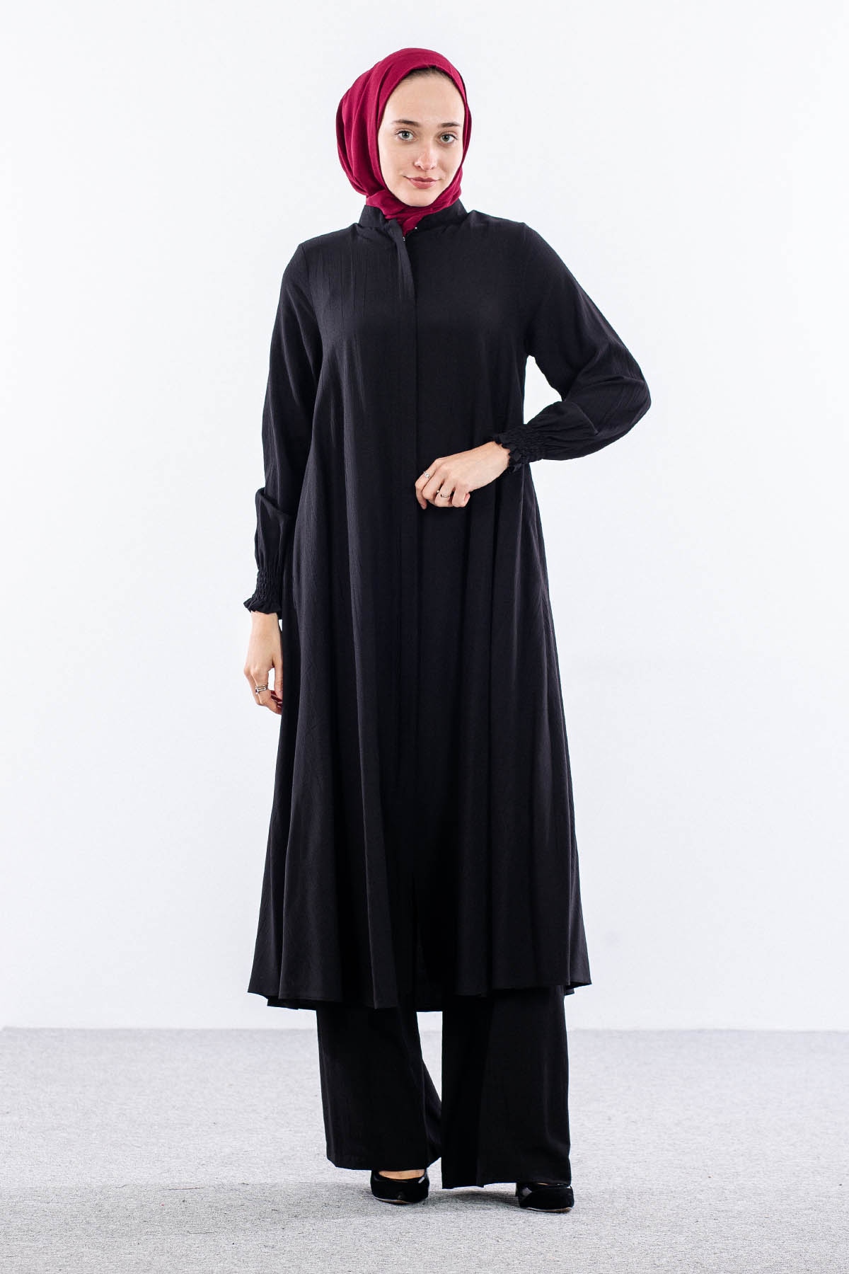 2601 Takim 38-48 Yaz Umre Koleksiyonu - Siyah - 1