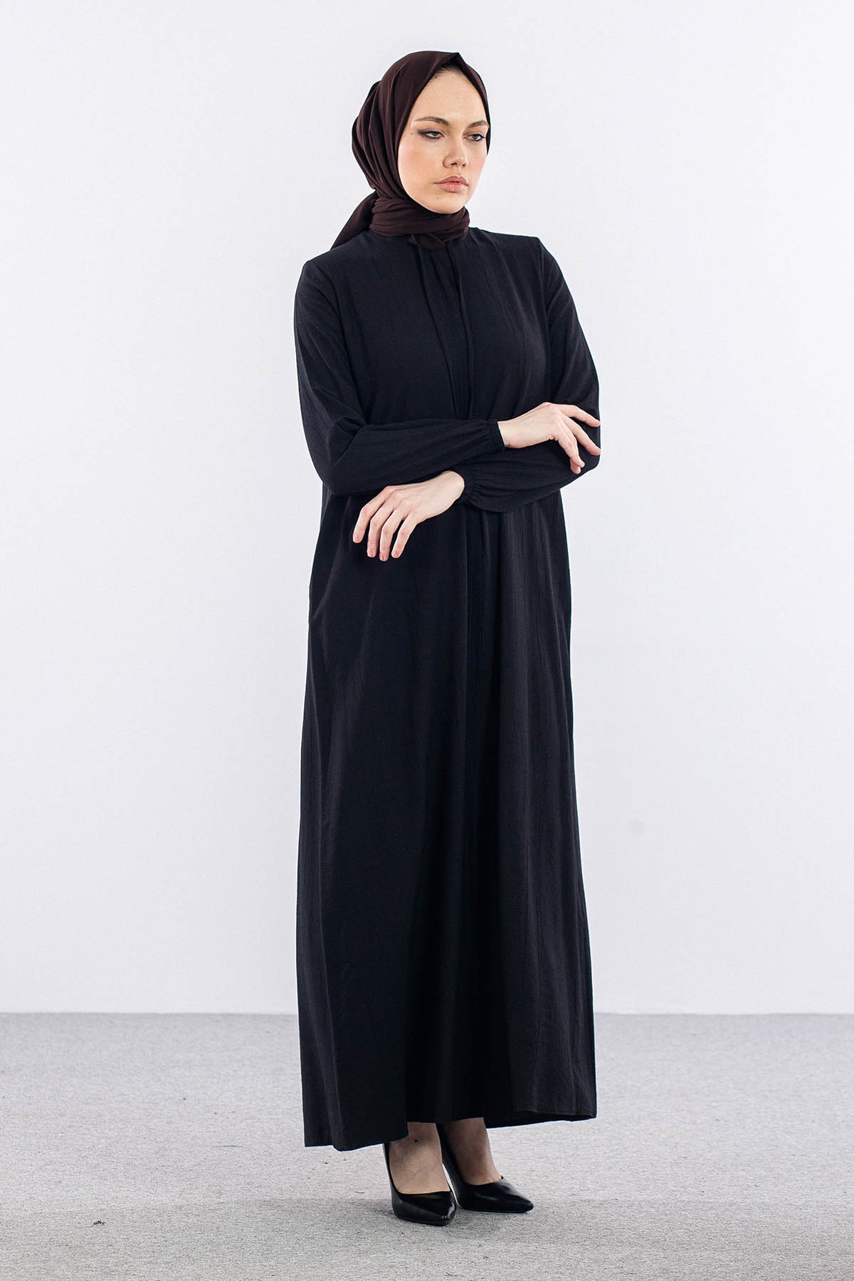 2602 Ferace 38-50 - Siyah - 2