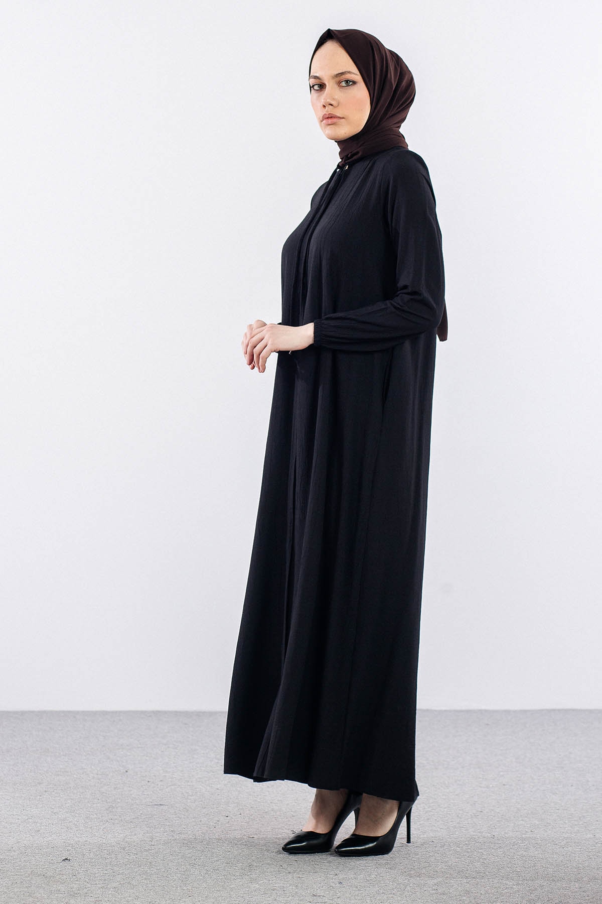 2602 Ferace 38-50 - Siyah - 4