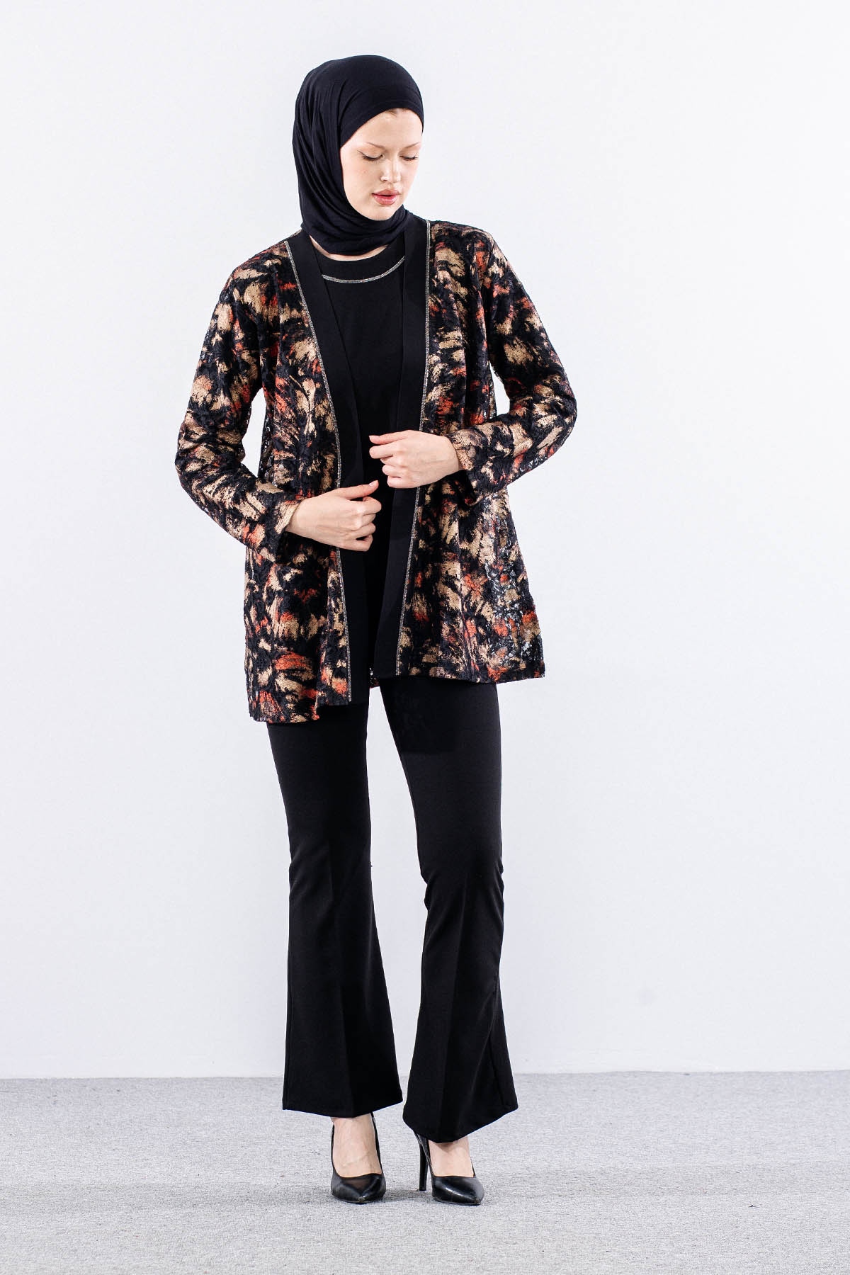 2608 Bayan 2li Bluz L-xl-2xl-3xl - Siyah - 1