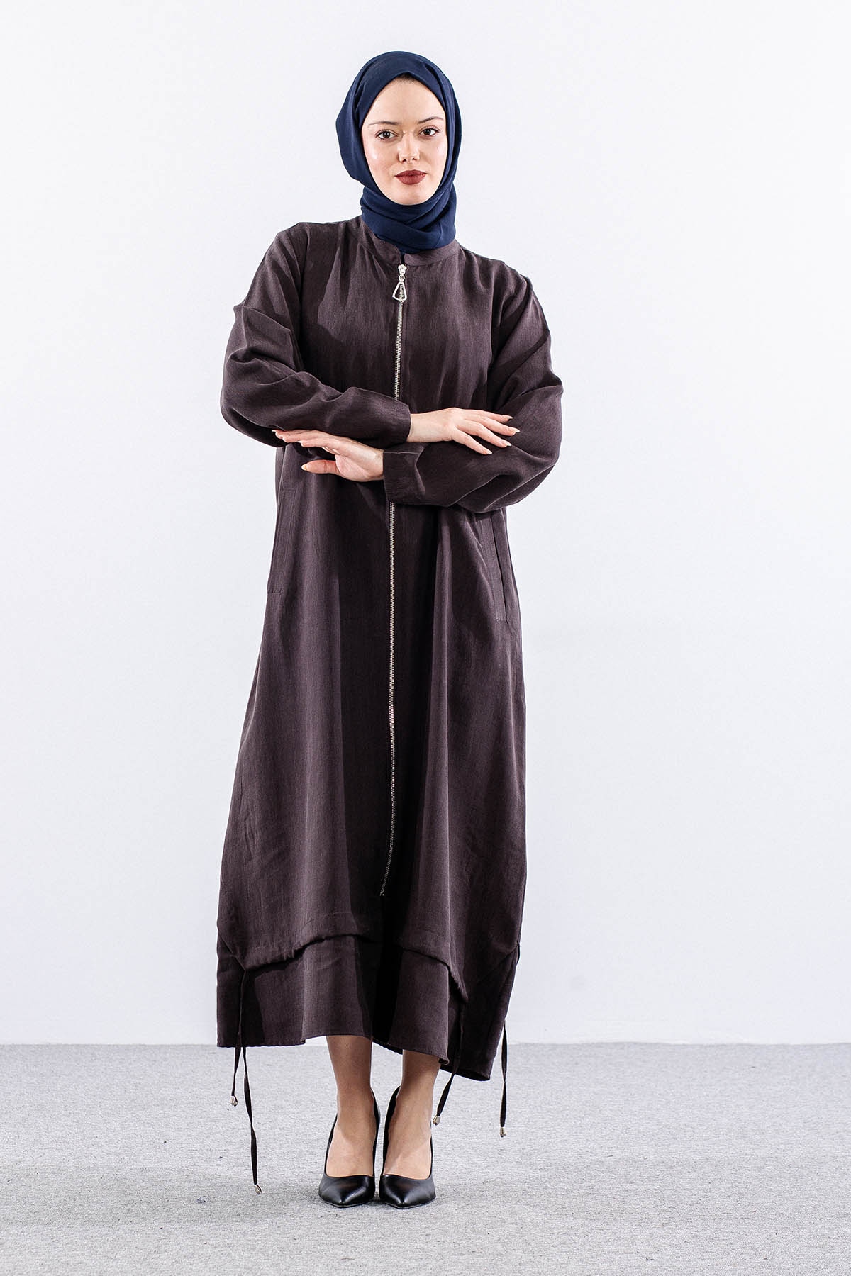 26114 Kap 44-46-48 Fermuar - Kahve - 2