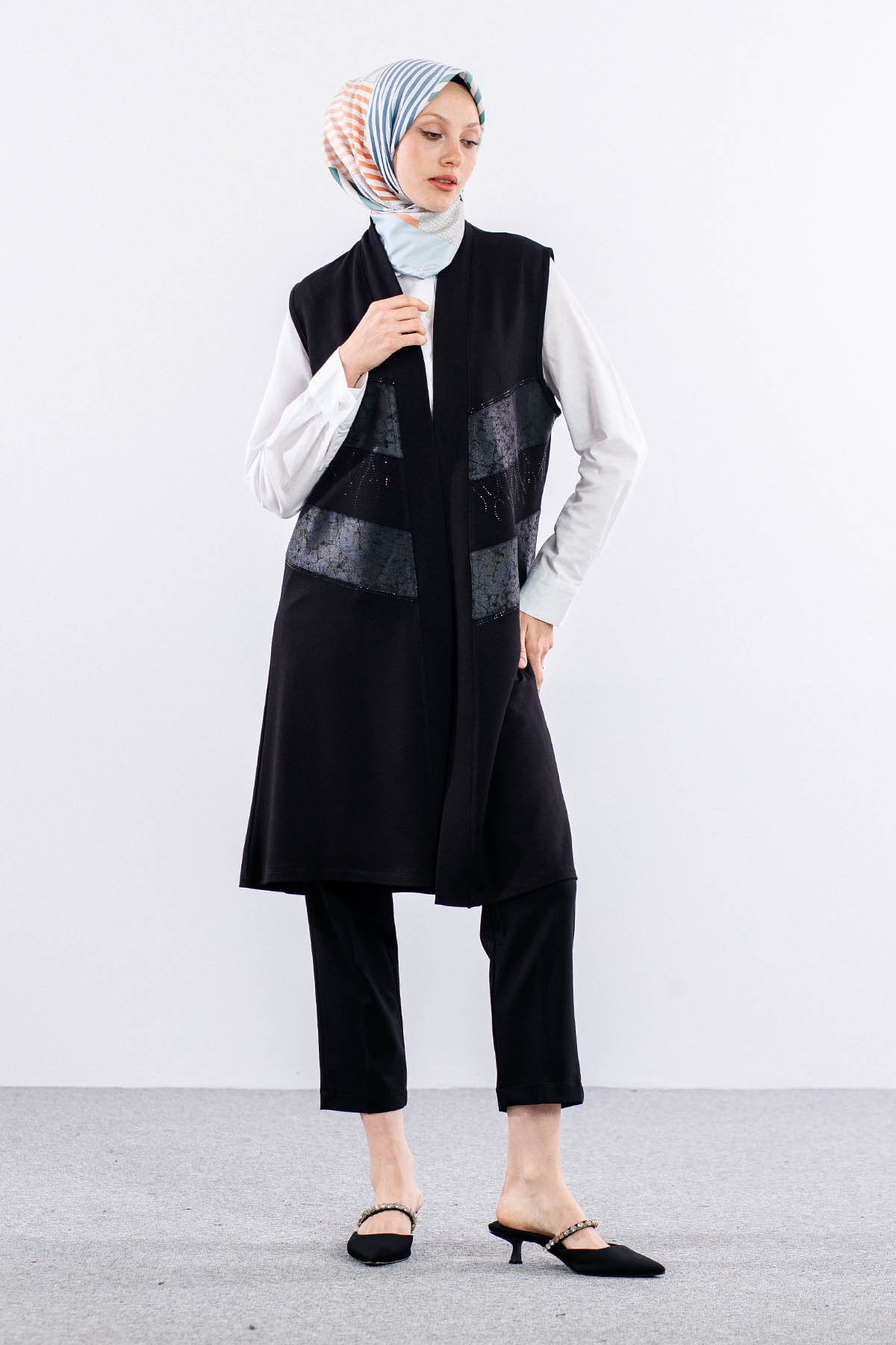 2640 Orta  Boy Ceket M-xxl - Siyah - 1