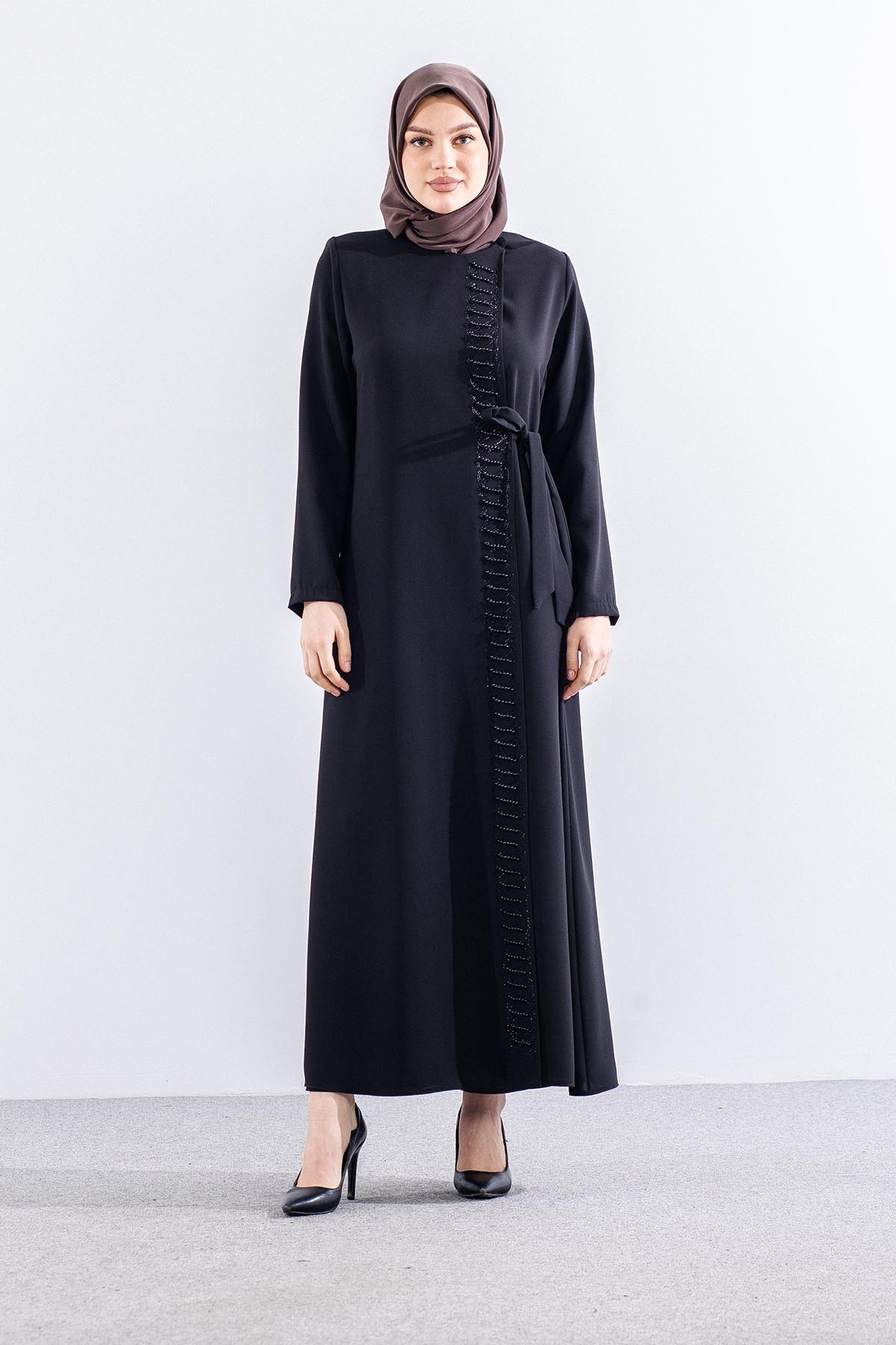 2645 Ferace 42-52 Bagli Tasli - Siyah - 1