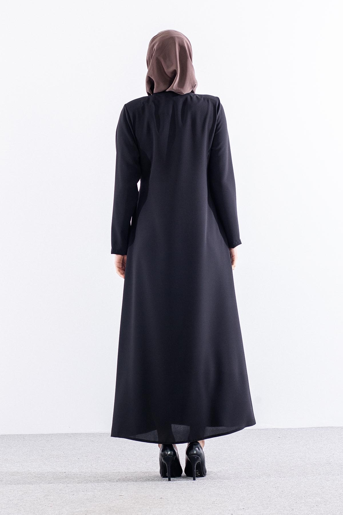 2645 Ferace 42-52 Bagli Tasli - Siyah - 4