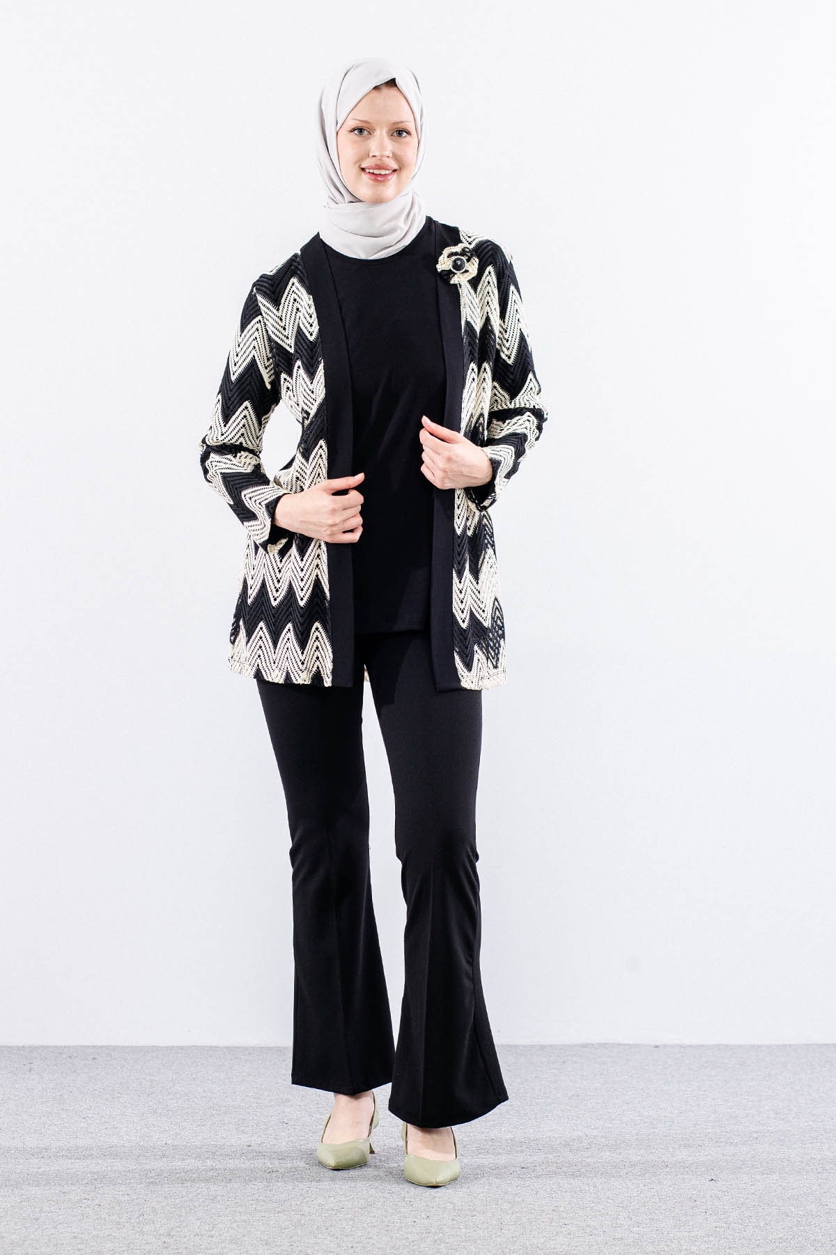 2656 Bayan 2li Bluz L-xl-2xl-3xl - Siyah - 1