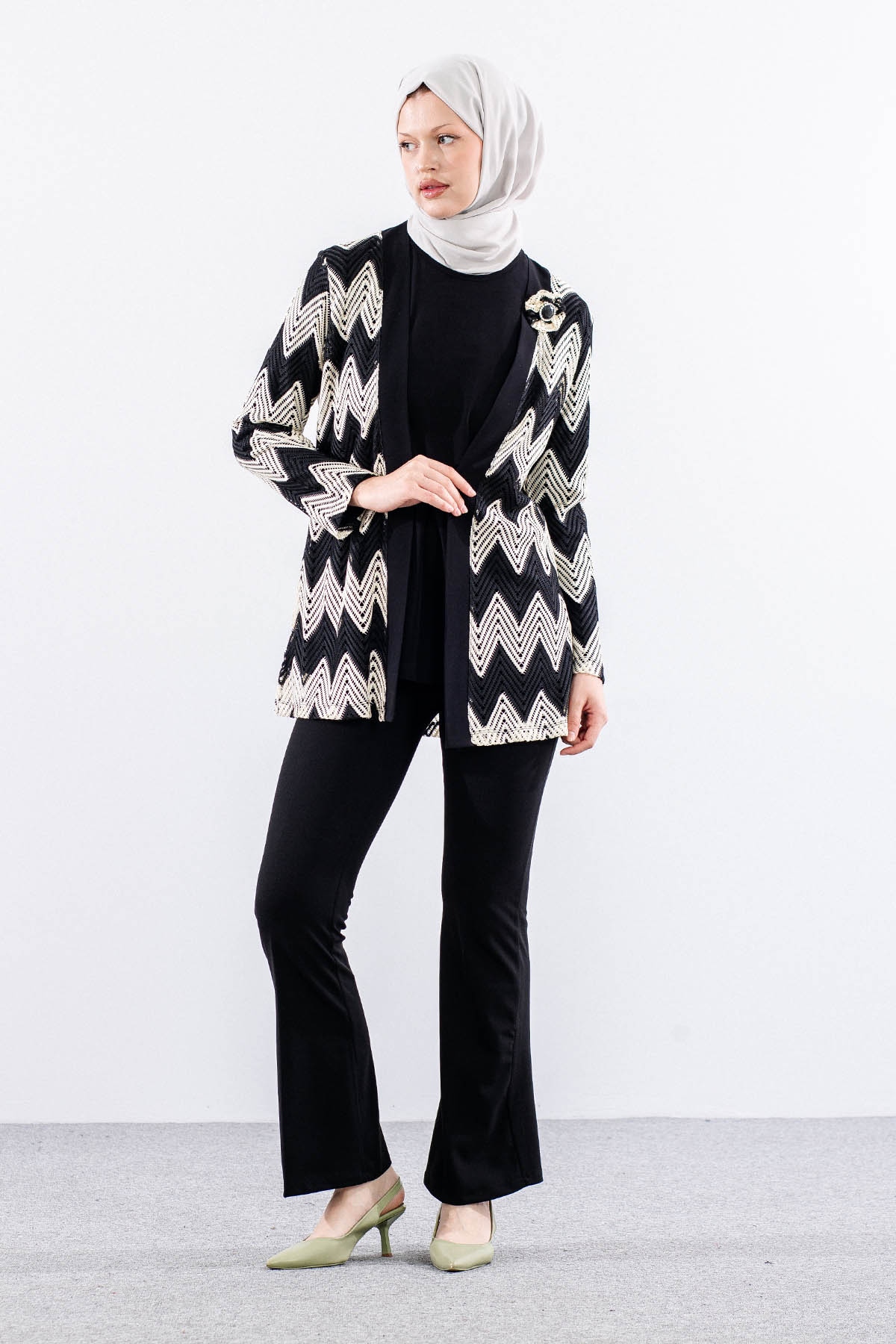 2656 Bayan 2li Bluz L-xl-2xl-3xl - Siyah - 2