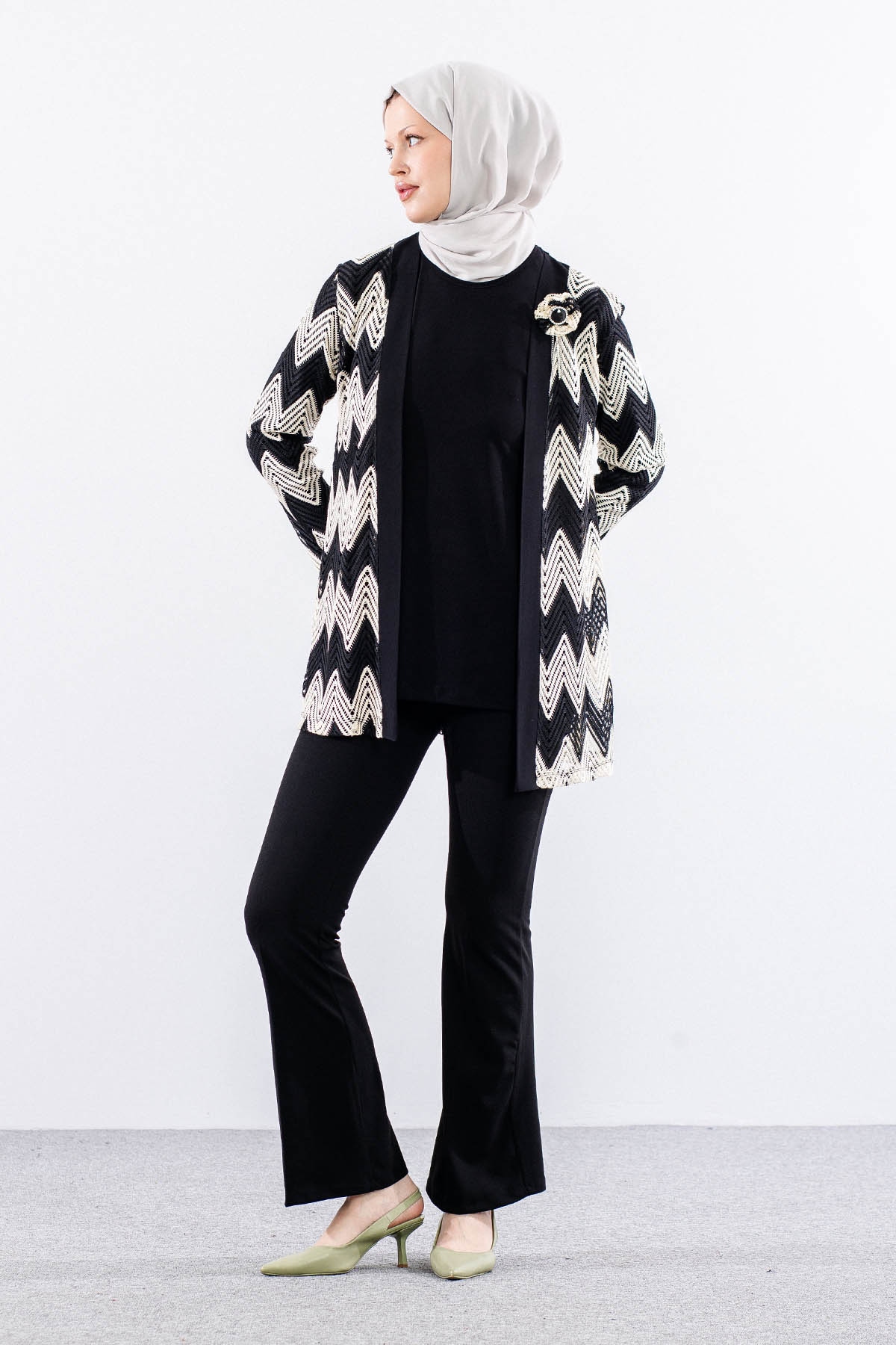 2656 Bayan 2li Bluz L-xl-2xl-3xl - Siyah - 3