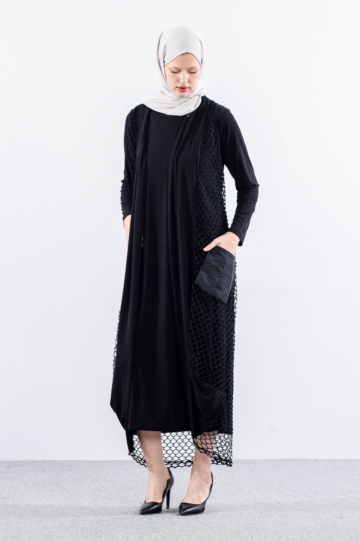 2666 2 Yelekli Takim 44-50 - Siyah - 1