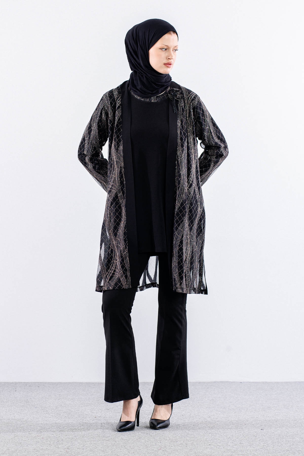 2669 Bayan 2li Bluz L-xl-2xl-3xl - Siyah - 3