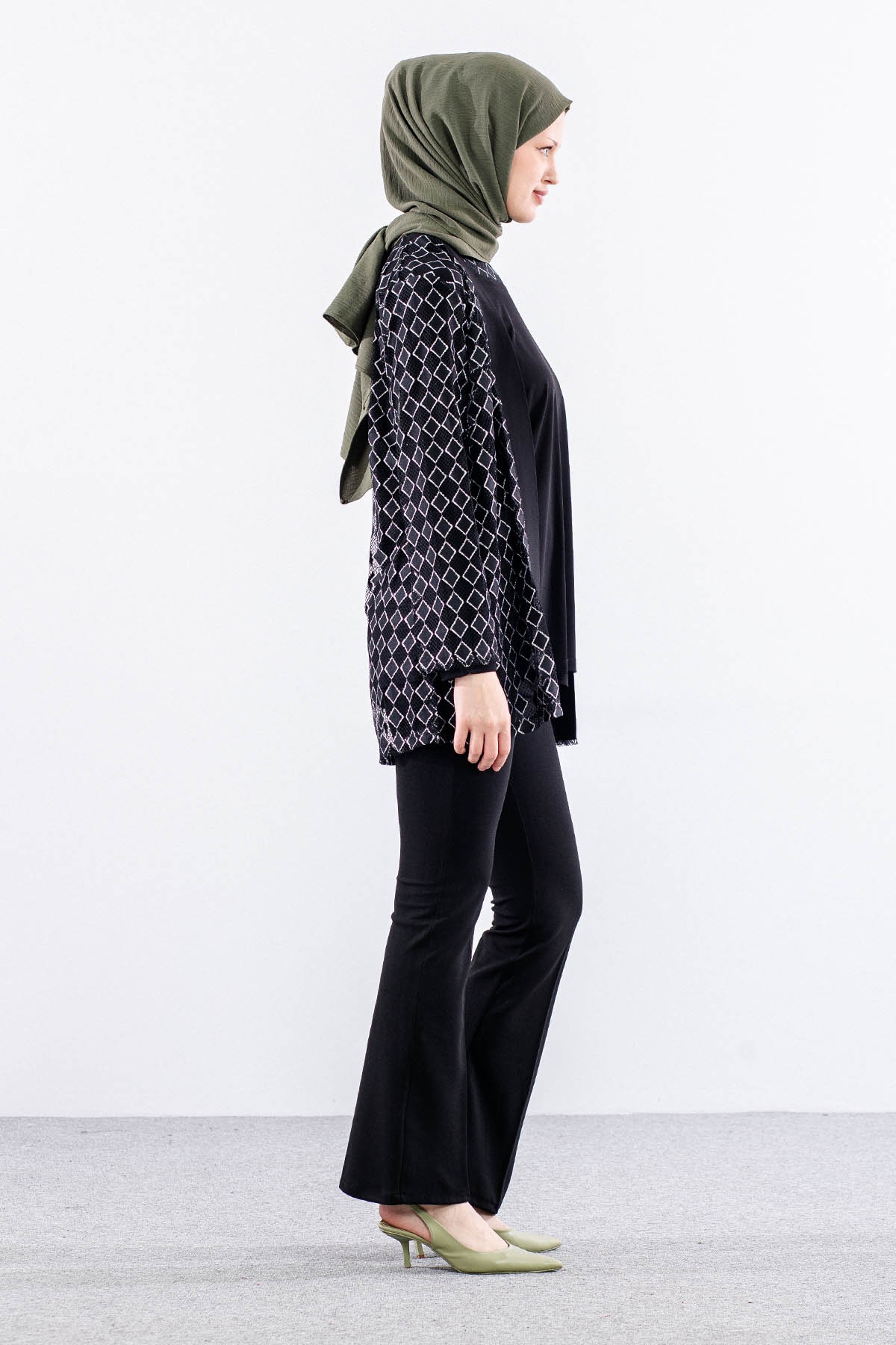 2671 Bayan 2li Bluz L-xl-2xl-3xl - Siyah - 4