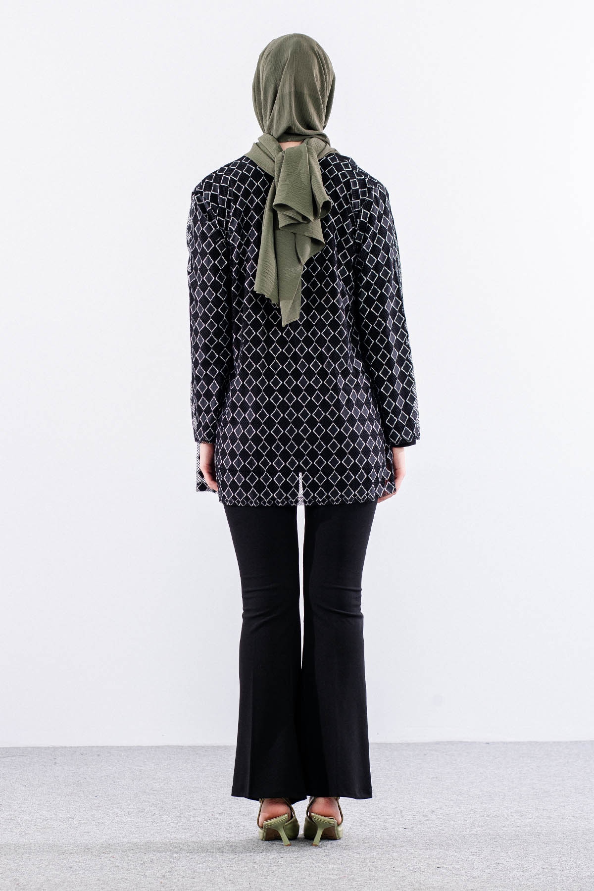 2671 Bayan 2li Bluz L-xl-2xl-3xl - Siyah - 5