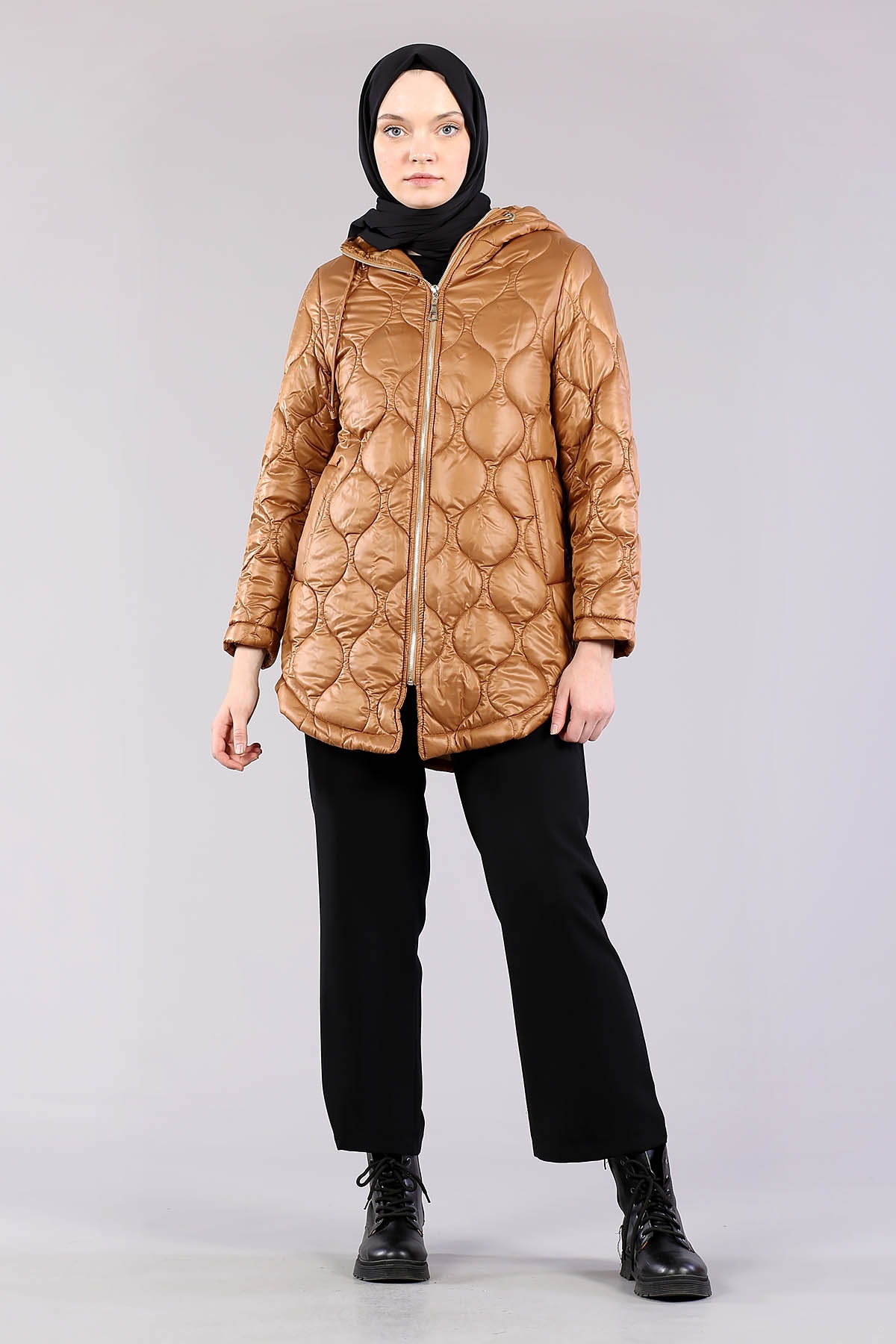 26712 Fermuarli Kap S-m-l - Camel - 1