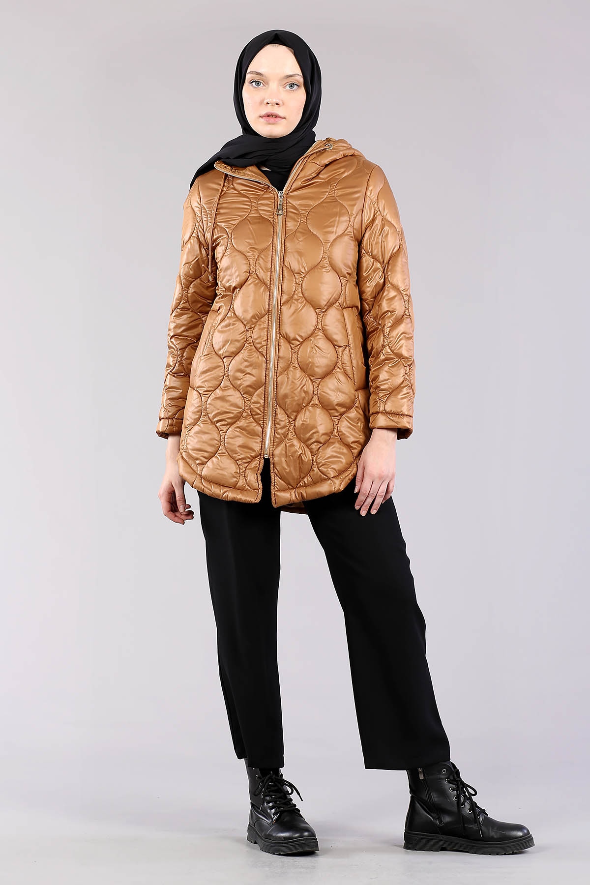 26712 Fermuarli Kap S-m-l - Camel - 2