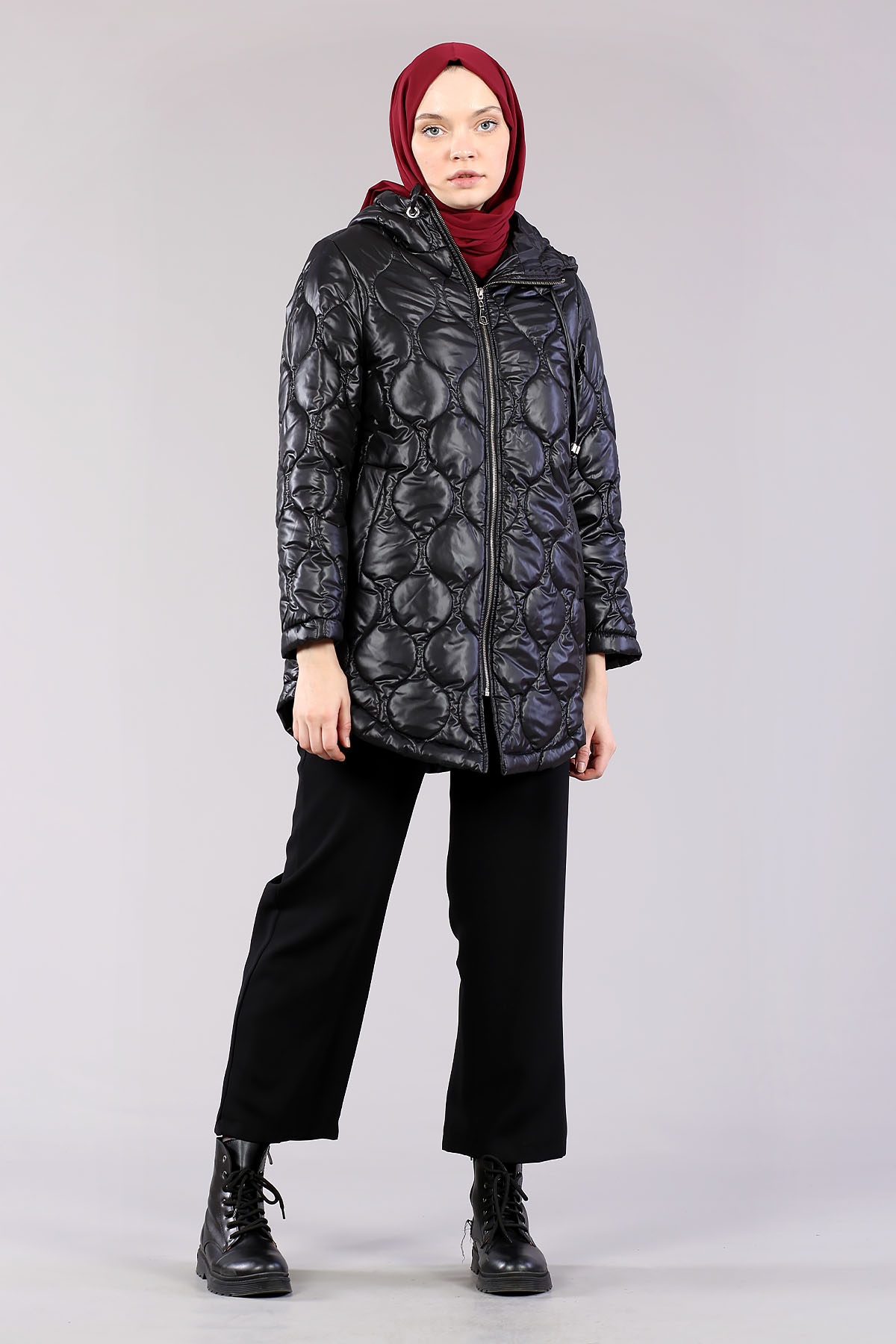 26712 Fermuarli Kap S-m-l - Siyah - 1