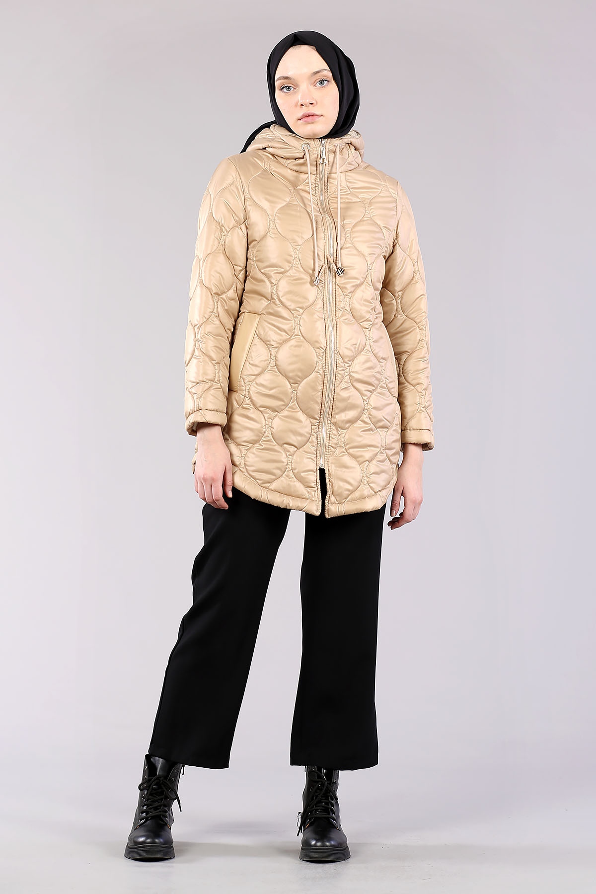 26712 Fermuarli Kap S-m-l - Toprak - 1