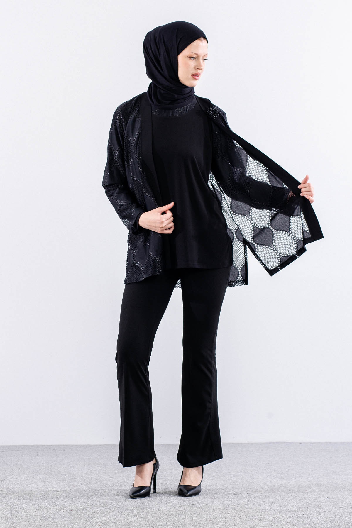 2673 Bayan 2li Bluz L-xl-2xl-3xl - Siyah - 2