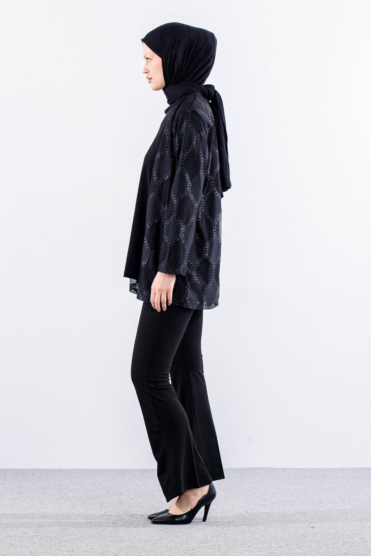 2673 Bayan 2li Bluz L-xl-2xl-3xl - Siyah - 4