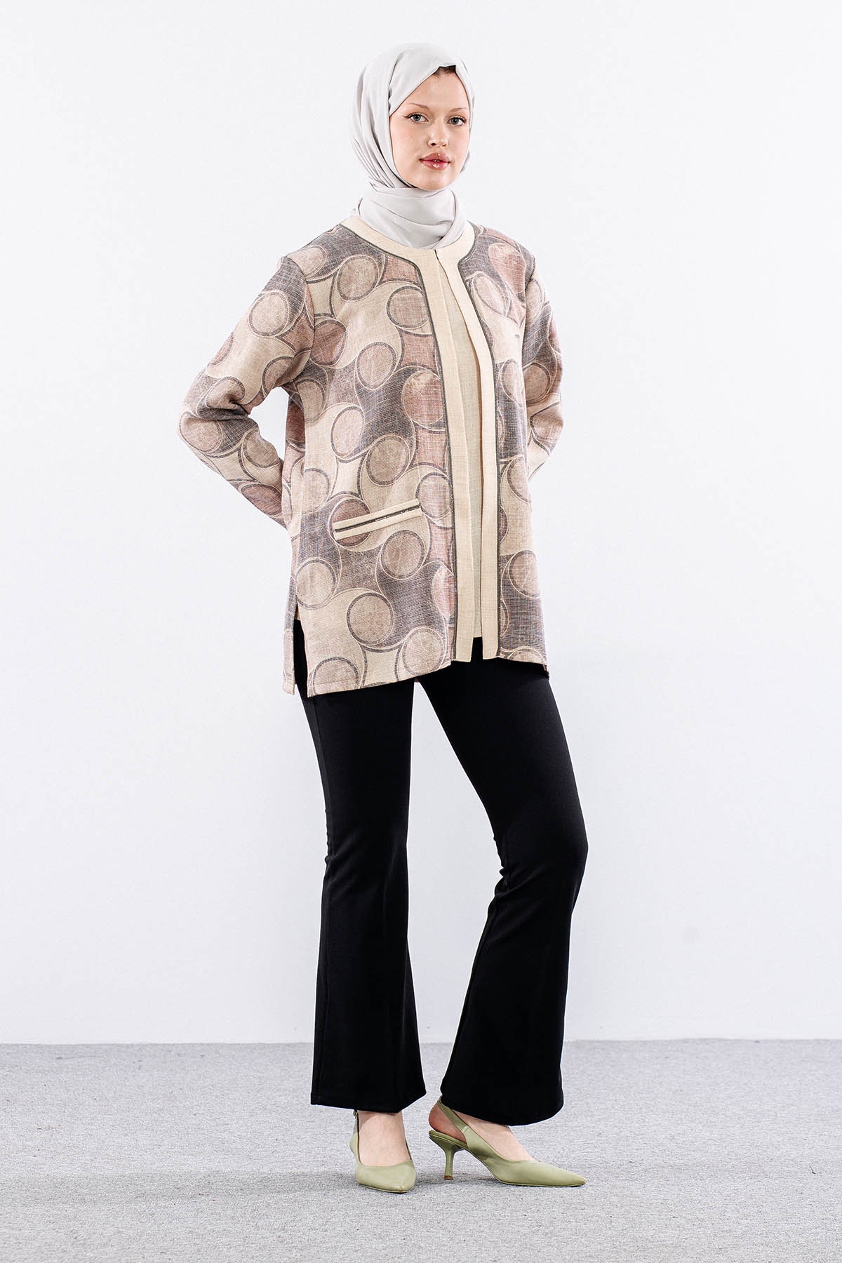 2674 Bayan 2li Bluz L-xl-2xl-xl - Kahve - 1