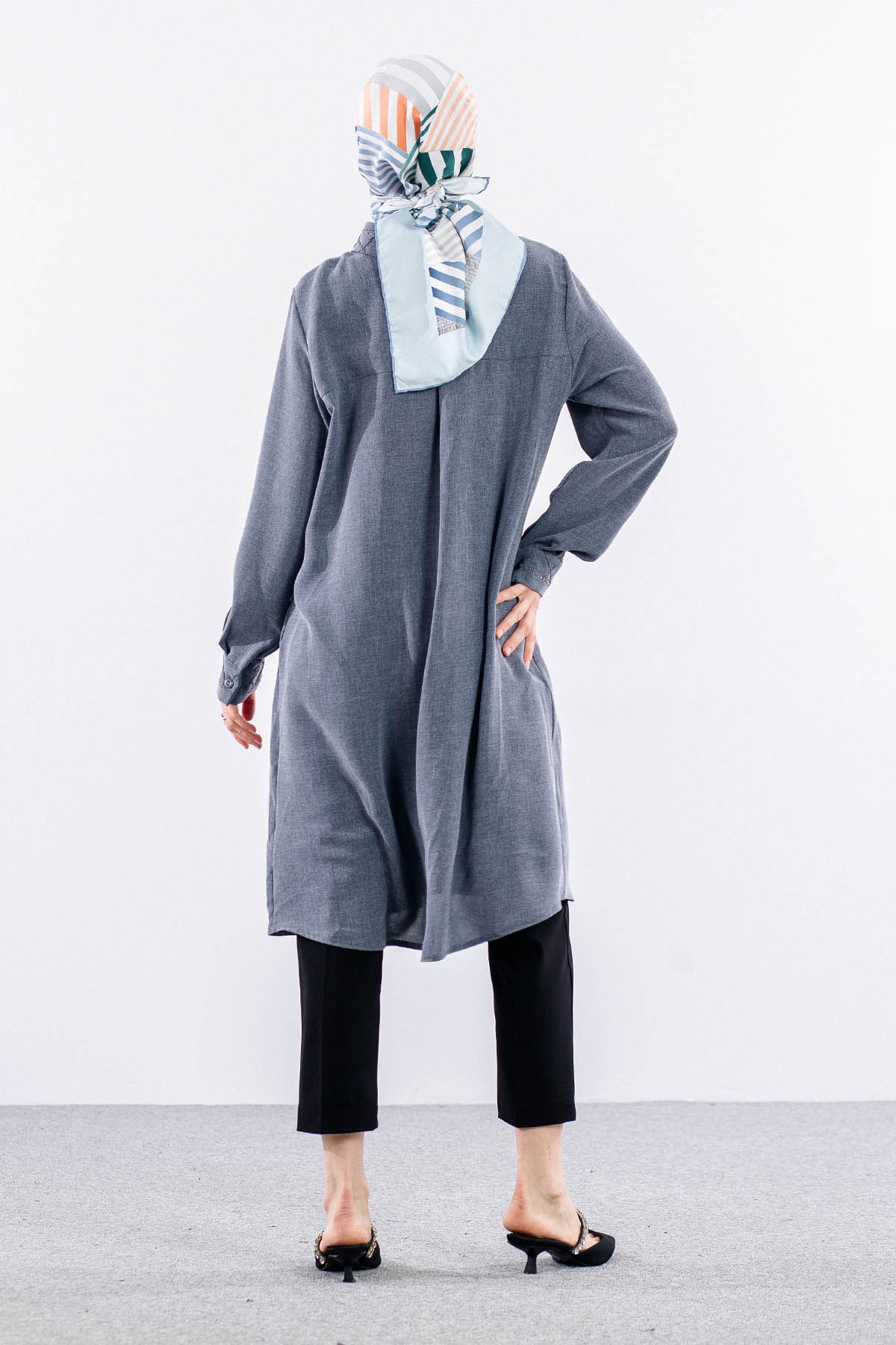 2677 Tunik 44-54 - Gri - 4