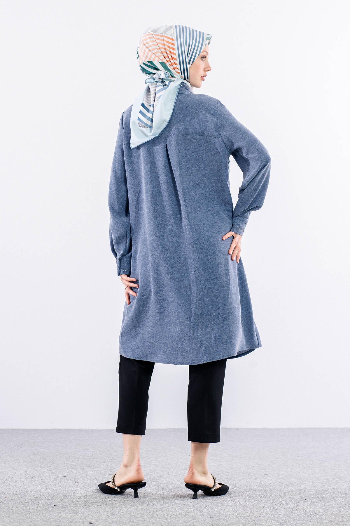 2677 Tunik 44-54 - Mavi - 5