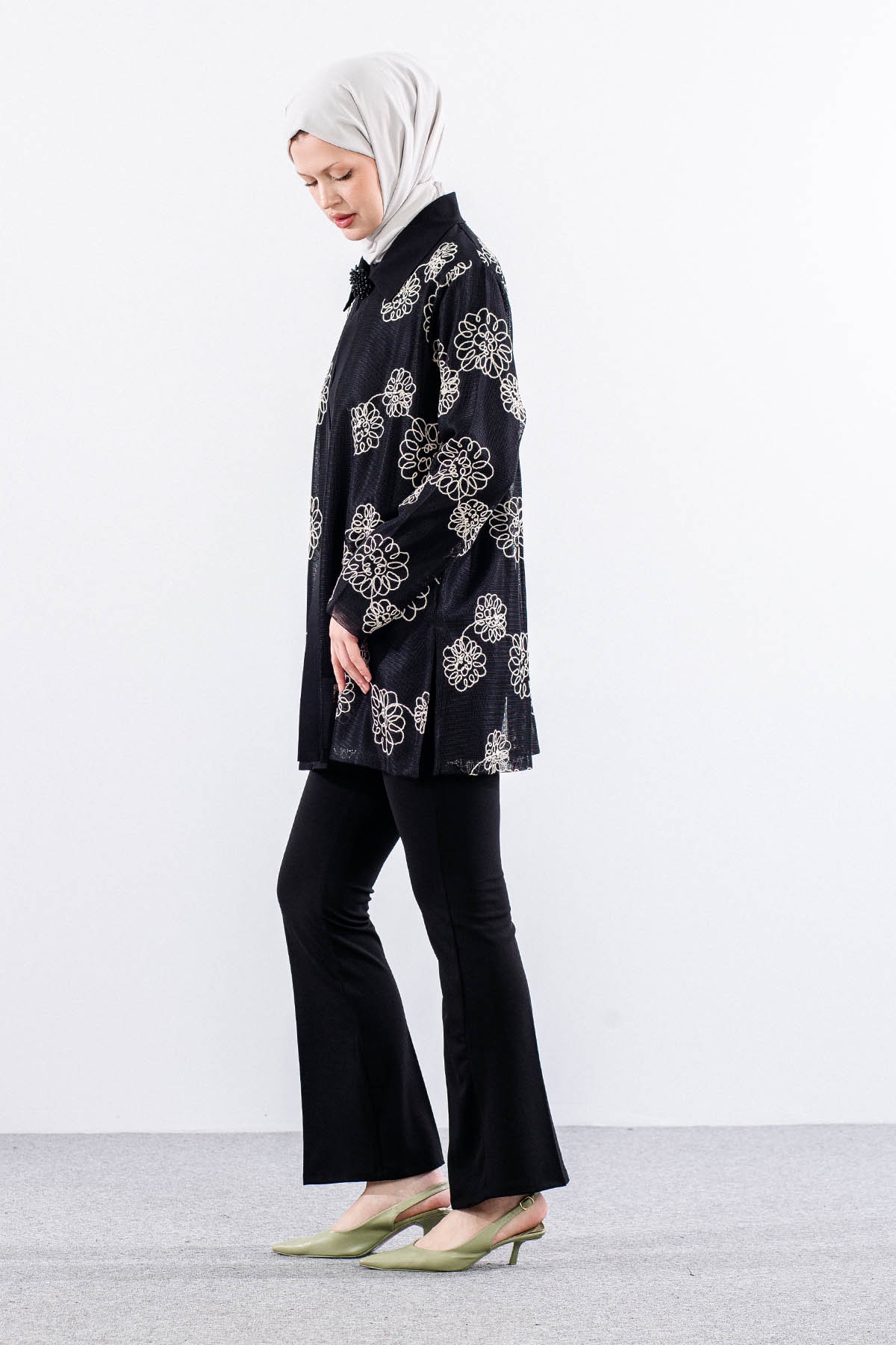 2678 2li Bayan Bluz Takim L-xl-2xl-3xl - Siyah - 4